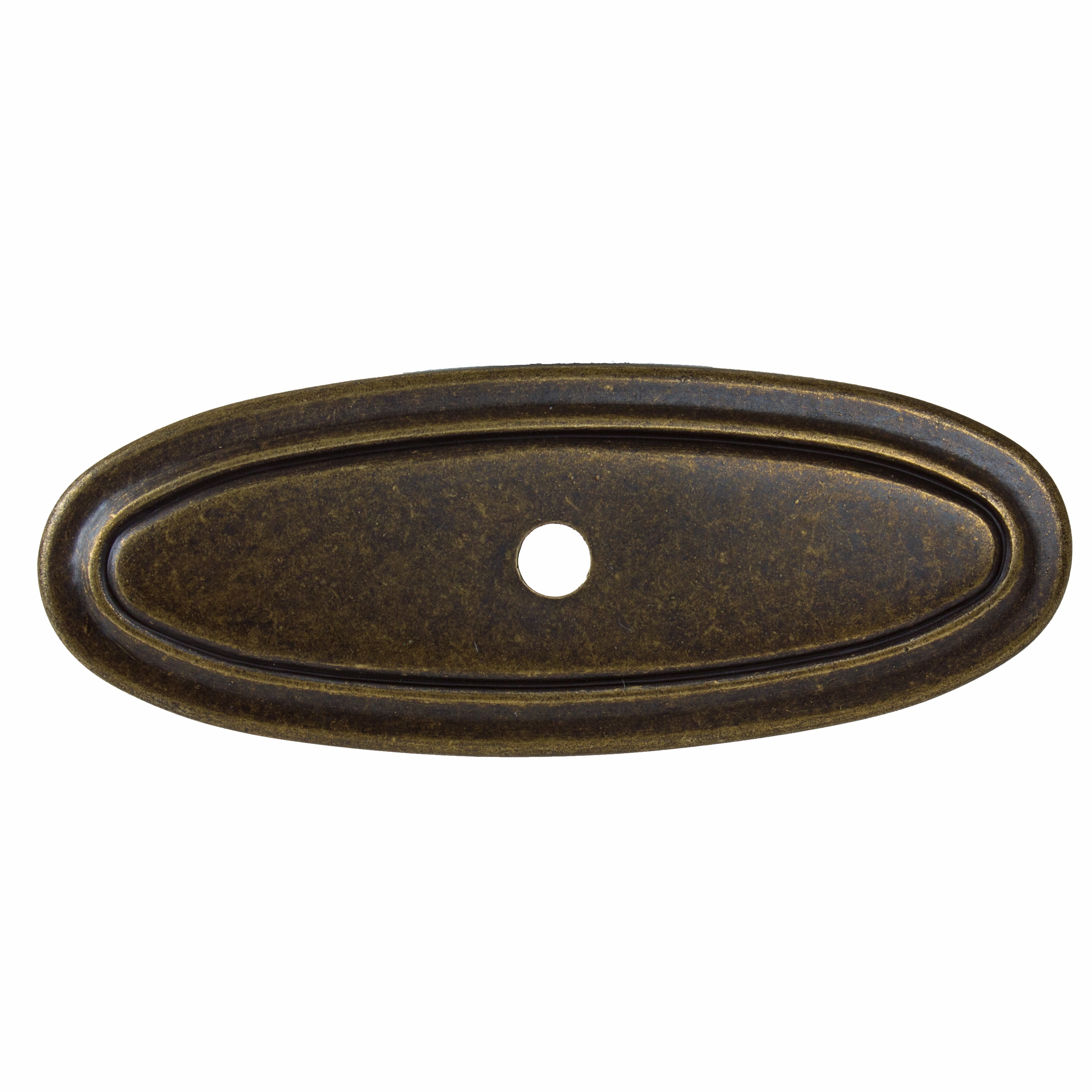 GlideRite Hardware 3 in. Antique Brass Oblong Cabinet Backplate - 25 Pack #1034-AB-25