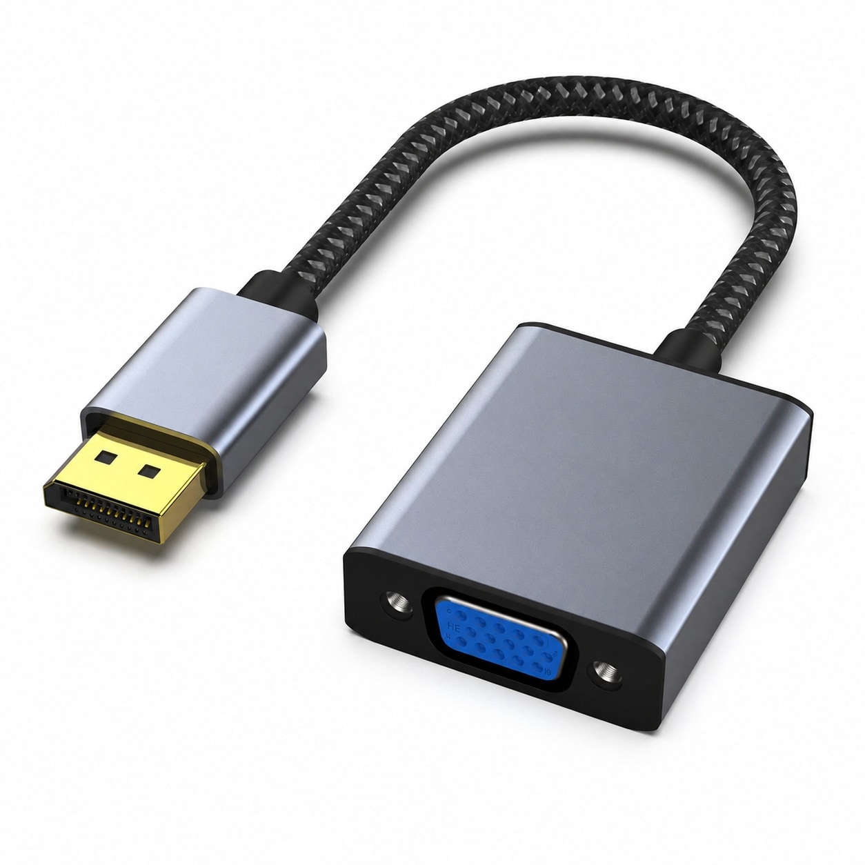Adrinfly  DisplayPort to VGA Adapter DisplayPort Input to VGA Output Converter Compatible with Lenovo Dell HP and Other Brands Gold Plated