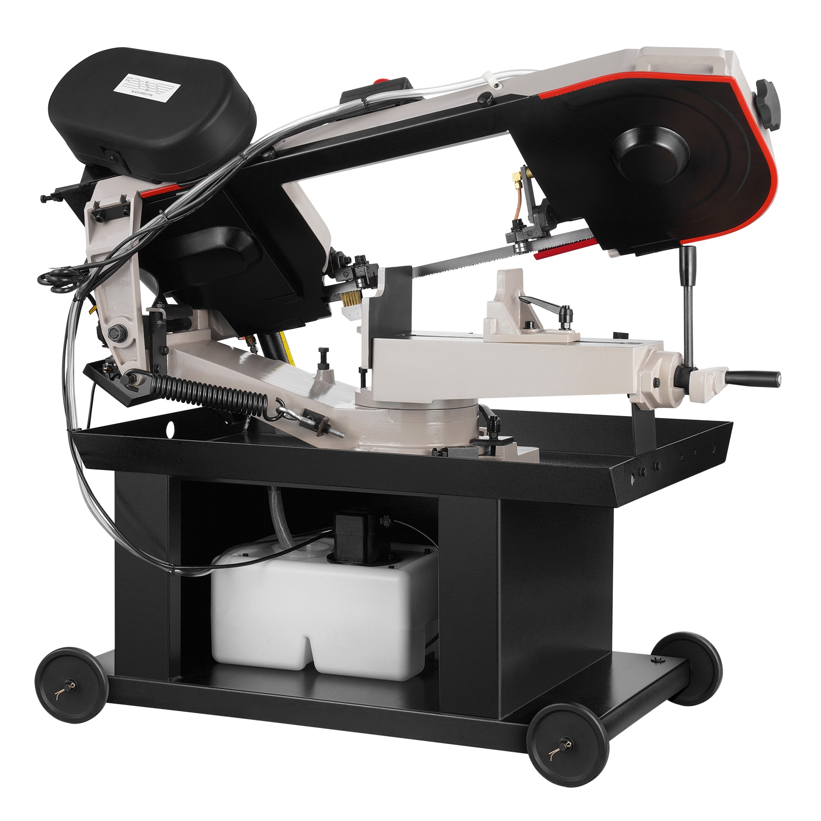 GIVIMO Metal Horizontal Band Saw 7 x 8.25-in Cutting Capacity 1.1-kW Motor 110-V or 220-V Bandsaw with 0 to 45-Deg Miter Hydraulic Downfeed Variable Speed for Metal Wood