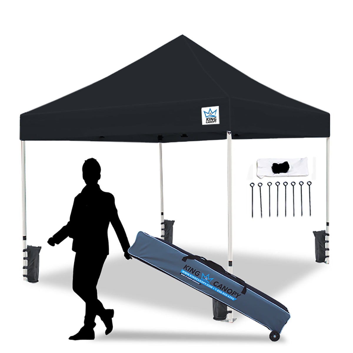 King Canopy - Ares 10x10 Instant Pop Up Tent Bundle