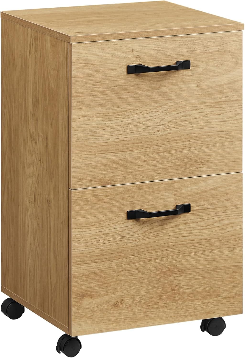 SONGMICS HOME OFC040Y70 2-Drawer Rolling File Cabinet Straw Yellow