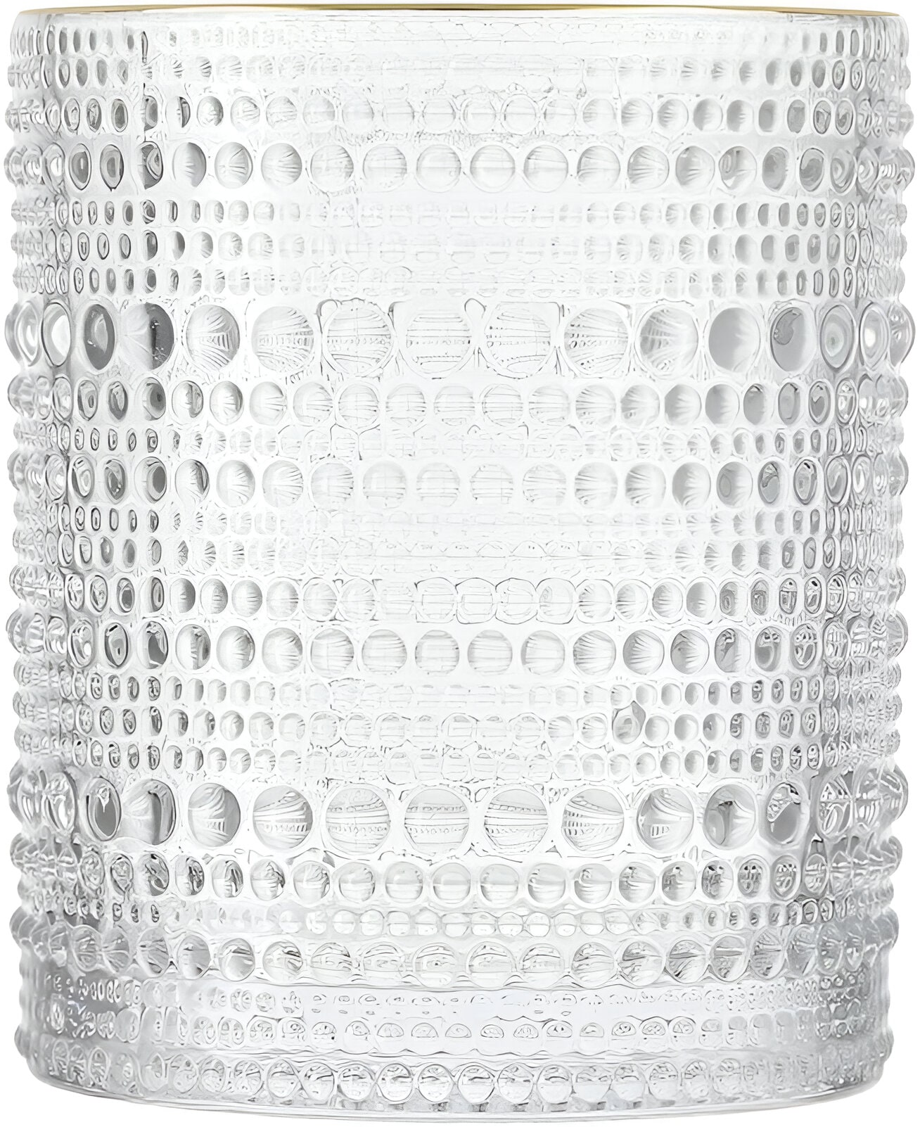 Fortessa Jupiter Set of 6 Double Old Fashioned Glass Gold Rim #646292765724