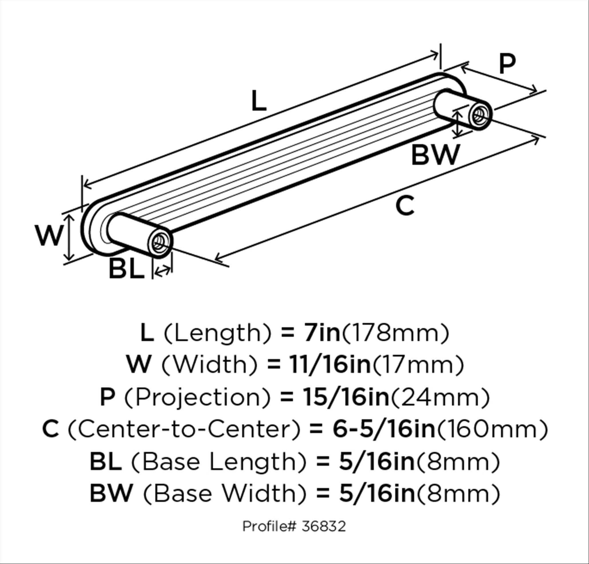 Amerock BP36832BBZ Cabinet-Pulls - View #10