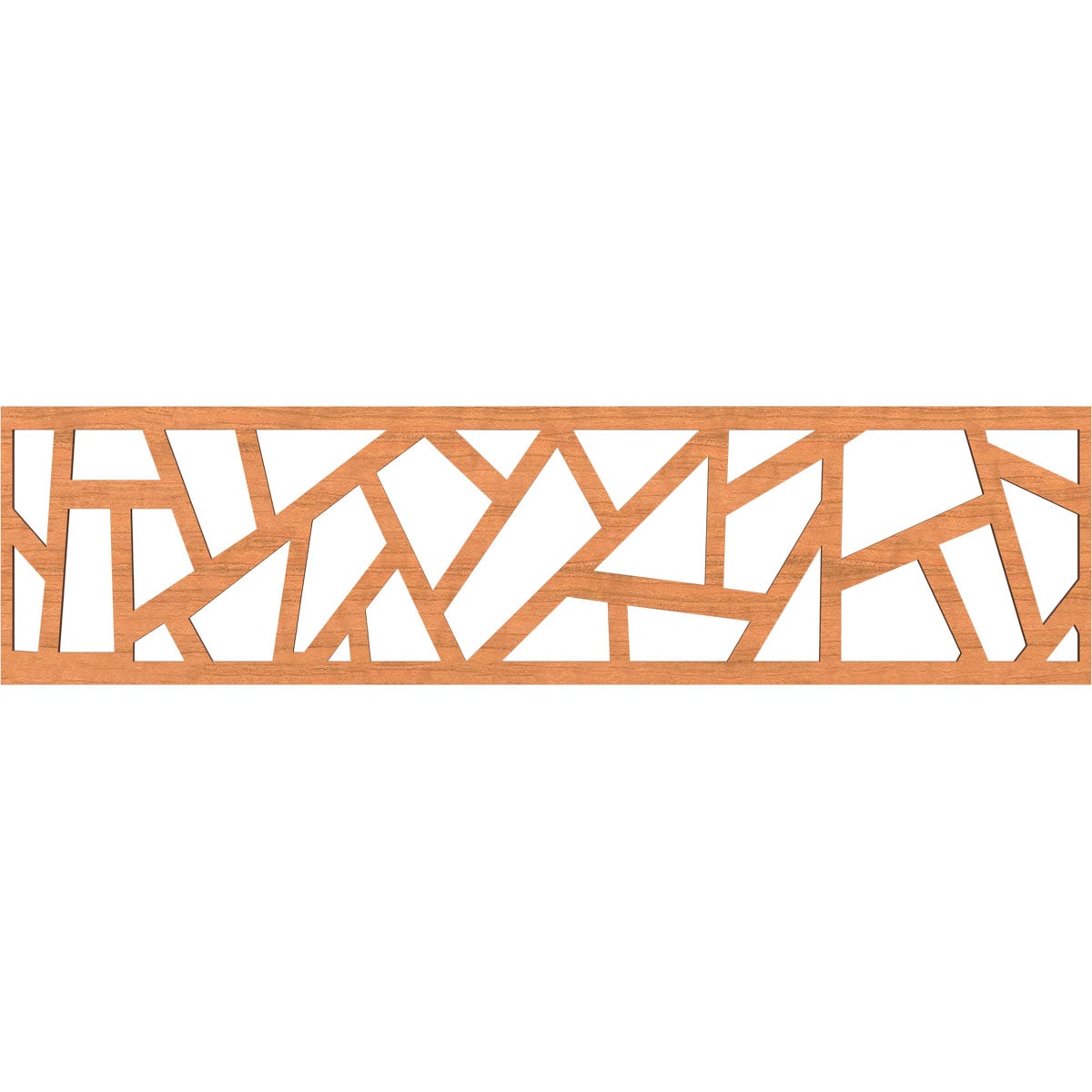 Ekena Millwork MLDA12X47HSBCH Harrisburg Fretwork Flat Trim 12-in x 3.92-ft Cherry Brown Unfinished 2156452 Pierced Wall Panel Moulding