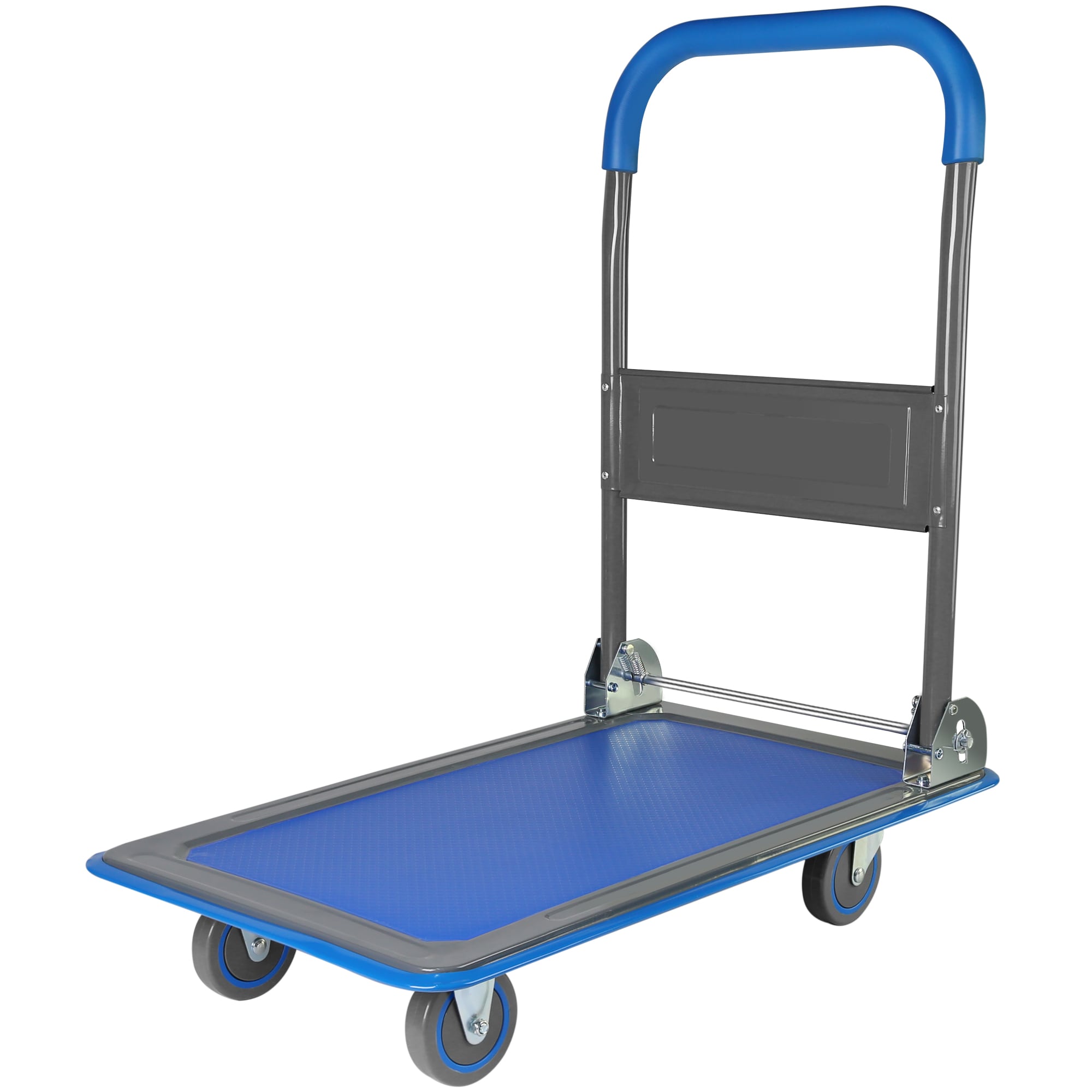 Kahomvis YS-QPW1-275 330-lbs. Capacity 4 -Wheel Blue Steel Standard duty platform truck