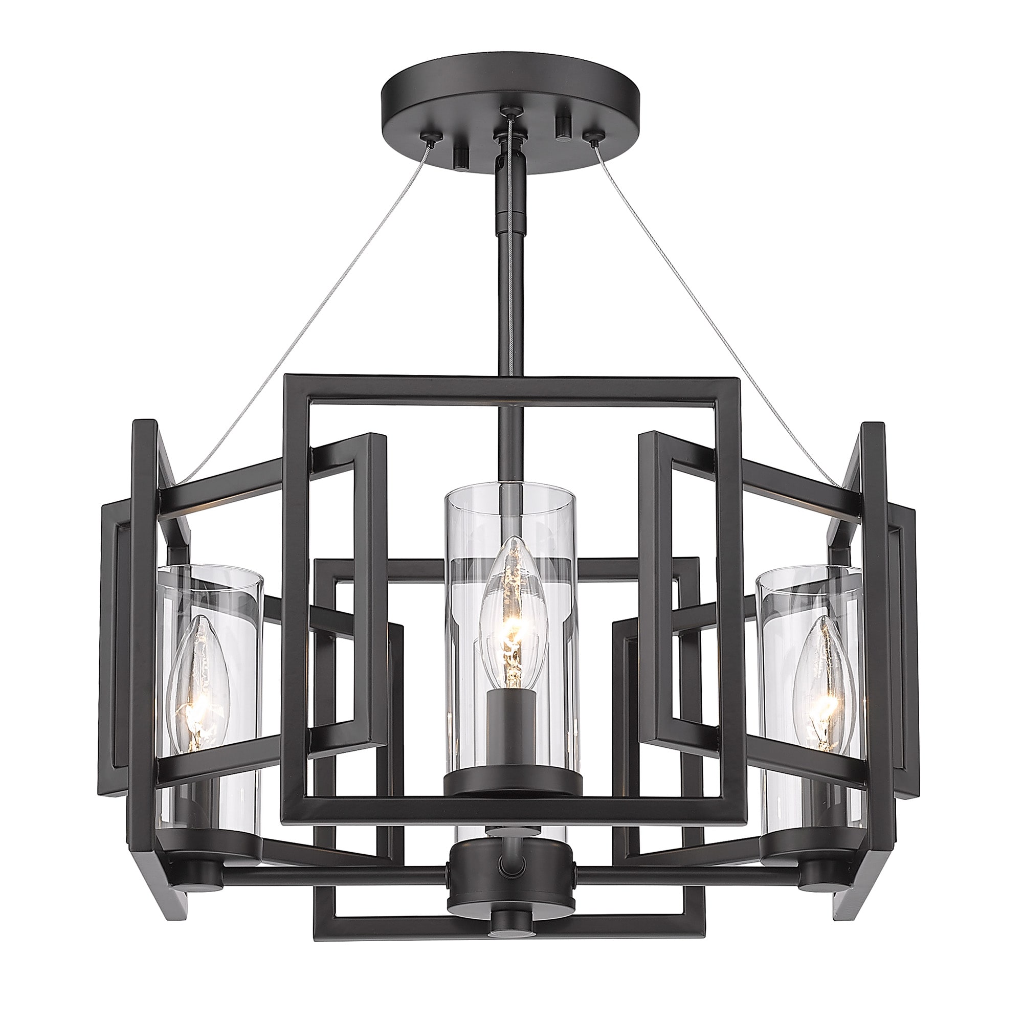 Golden Lighting 6068-4P BLK Pendant-Lights - View #5