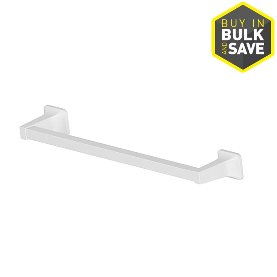 Project Source Seton 18-in White Wall Mount Single Towel Bar in