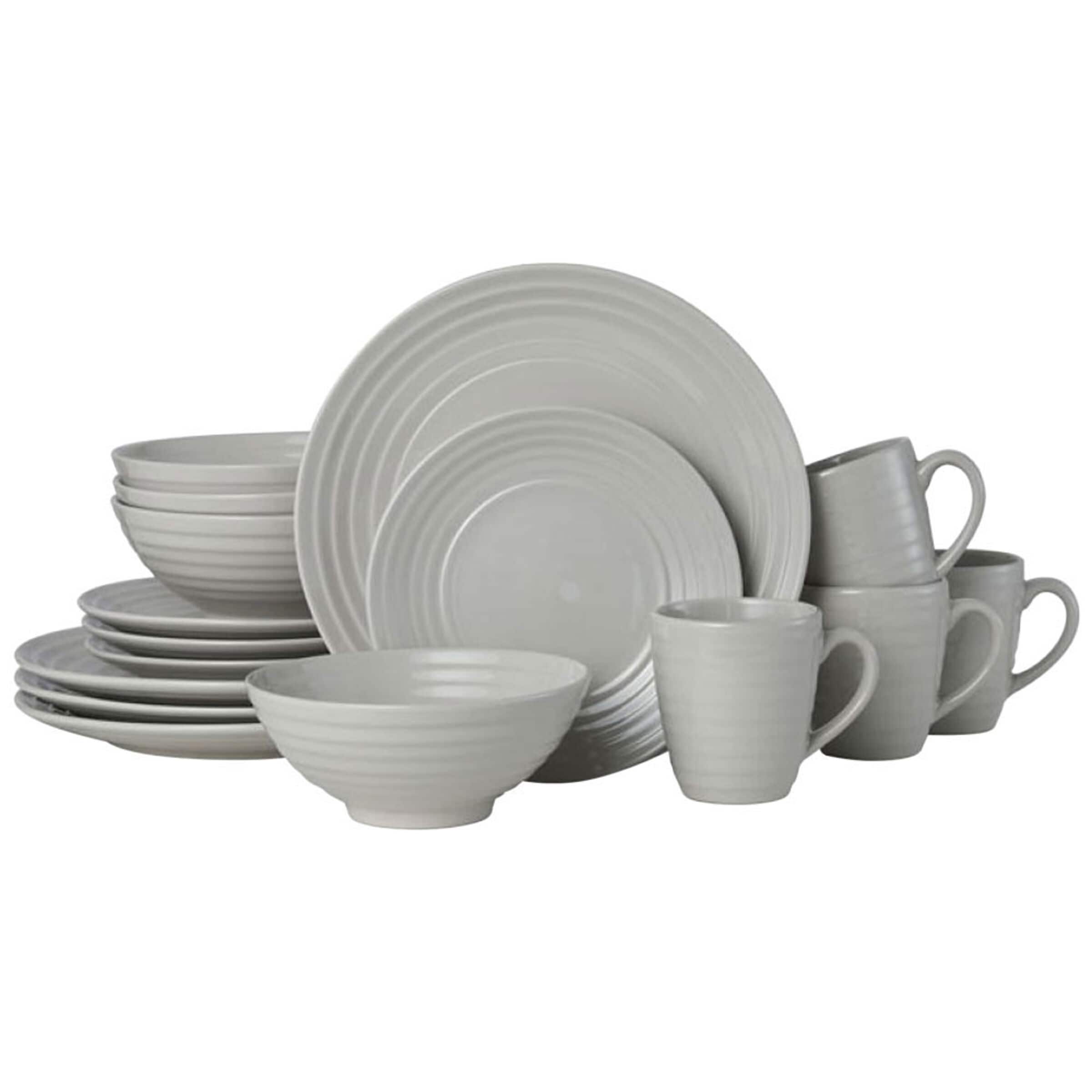 MALACASA Elvira 8 fl.oz Marble Gray Porcelain Cereal Bowl (Set of