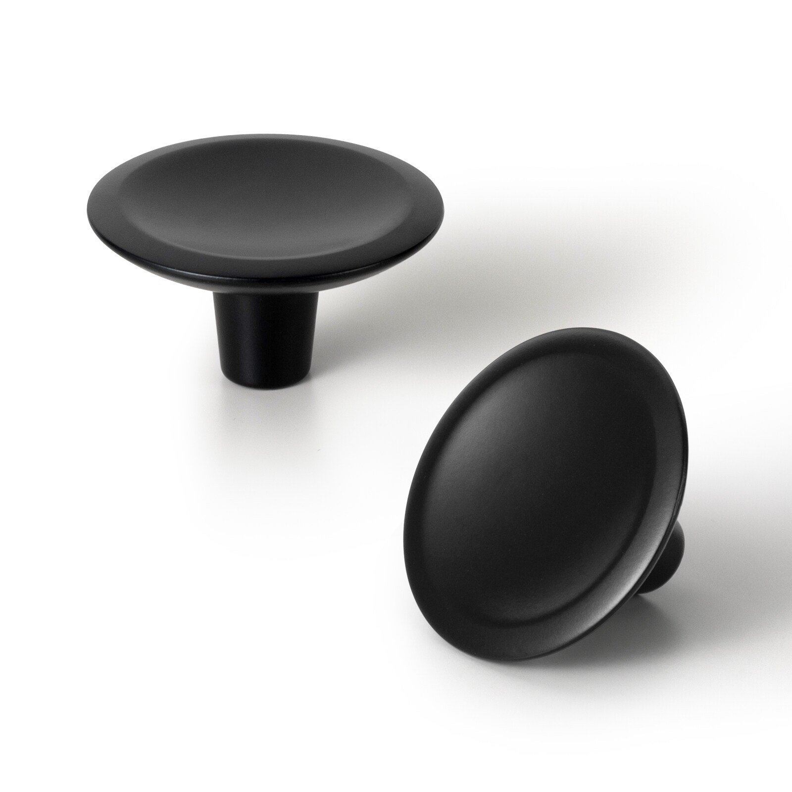 Miaokesen 9607B-DK-PLUS-6 1-7/8-in Matte Black Mushroom Modern Cabinet Knob 6 -Pack