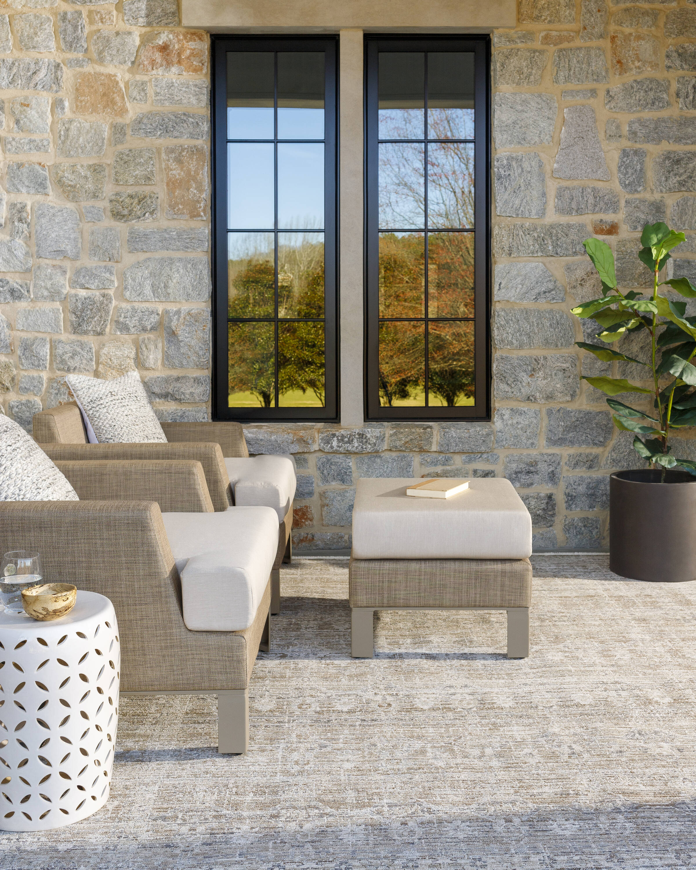 Livabliss BOMG2311-71010 Becki Owens Margaret 7 x 10 (ft) Polyester Vintage Brown Rectangular Indoor/Outdoor Medallion Machine washable Area rug