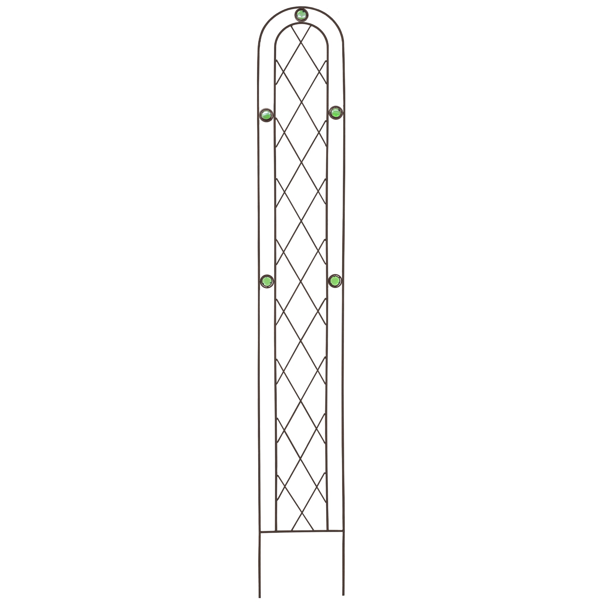 Arcadia Garden Products TR03 Arched 10-Inches W x 72-Inches H Black Iron Traditional Garden Trellis For Climbing Plants