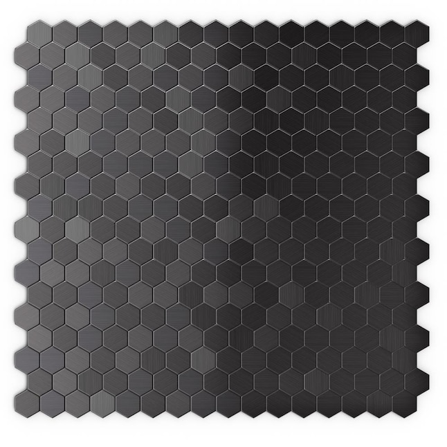 Sdtiles Hexagonia Sb Black Stainless, Metal Wall Tiles Canada
