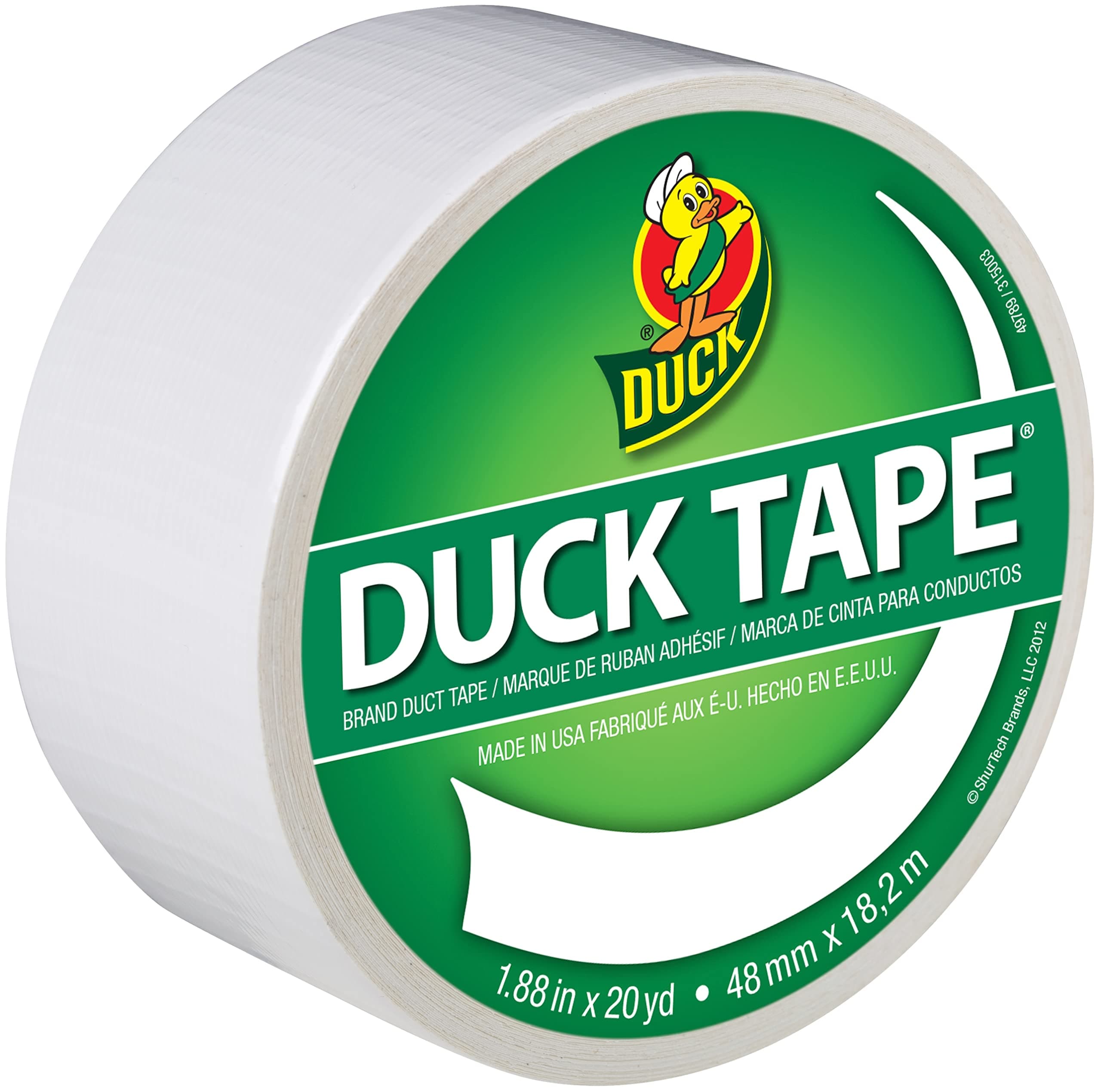 Duck Shurtech Brands 1265015 20 Yard White Tape #HCCD-3WHT