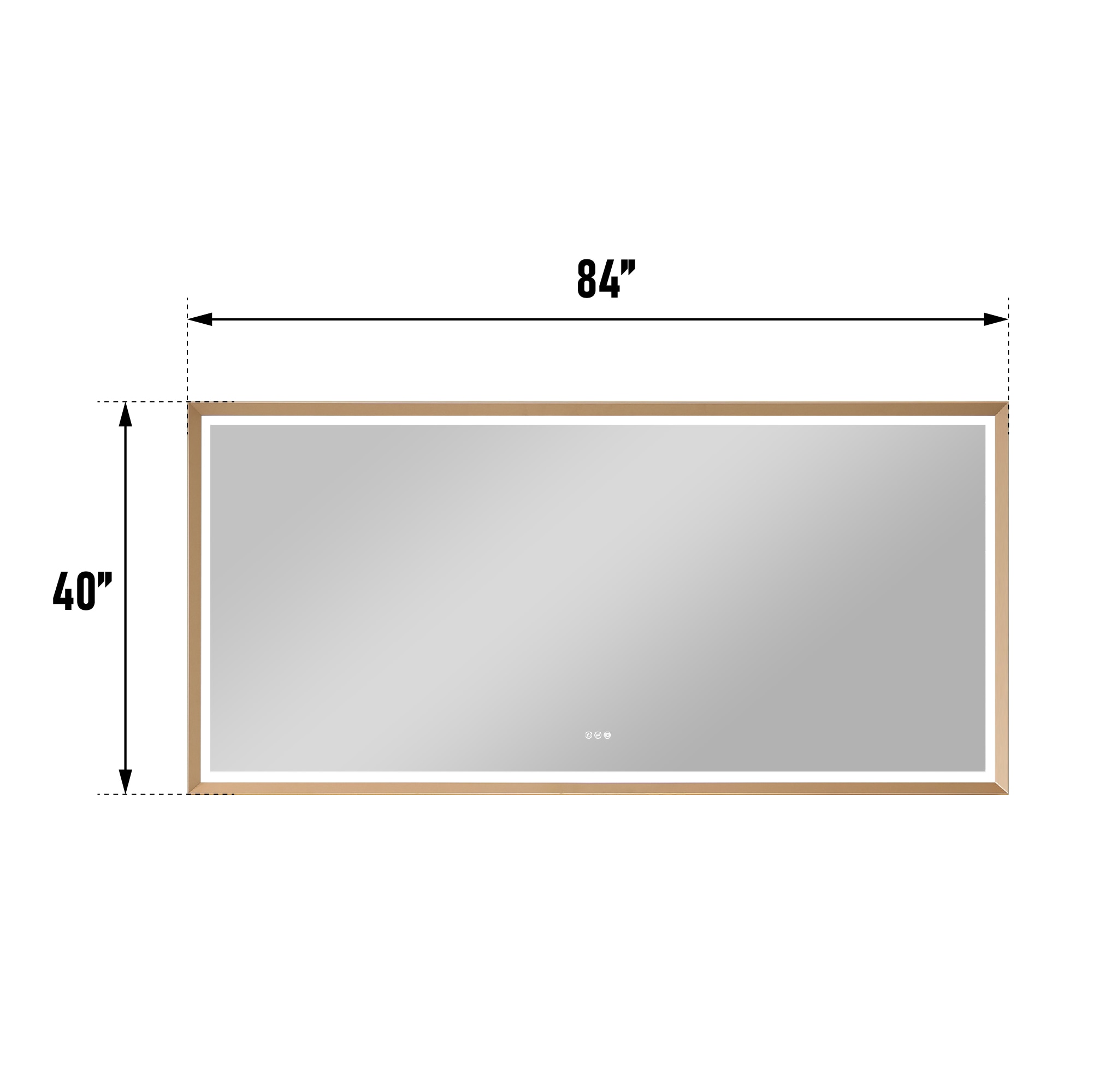 WELLFOR W6FM8440BG Framed-Bath-Mirrors - View #16