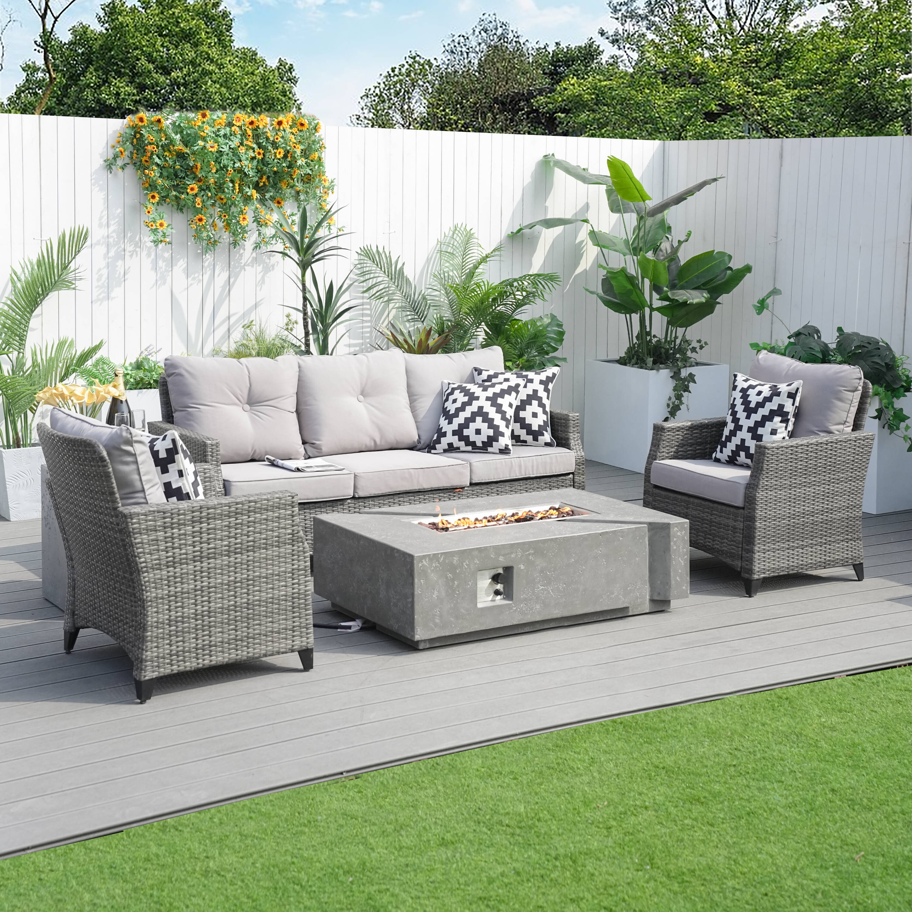 Direct Wicker DWG-N1802P&24913 Patio-Conversation-Sets - View #2