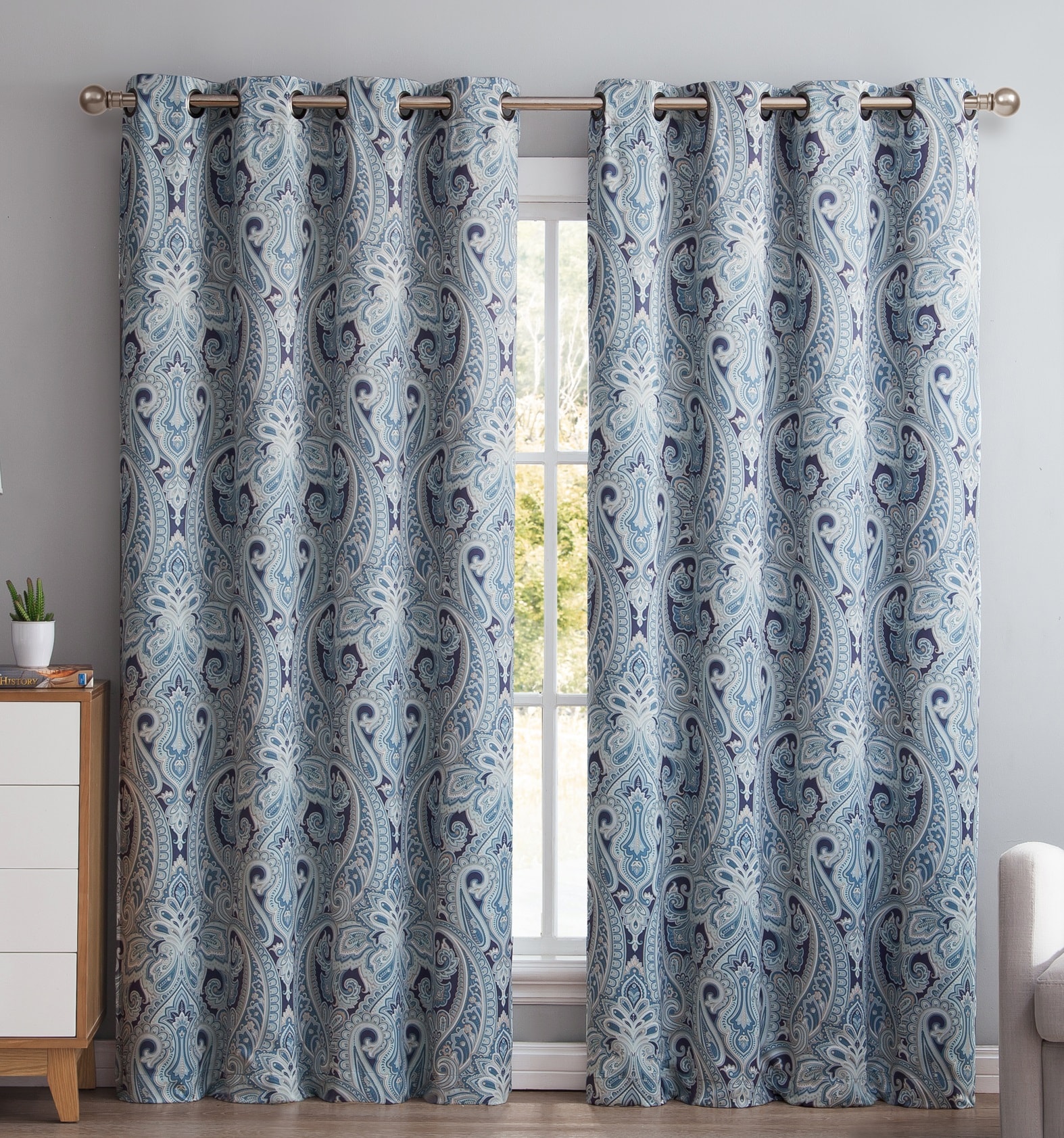 HLC.me VAL-BLU-PR-72 curtains - View #2