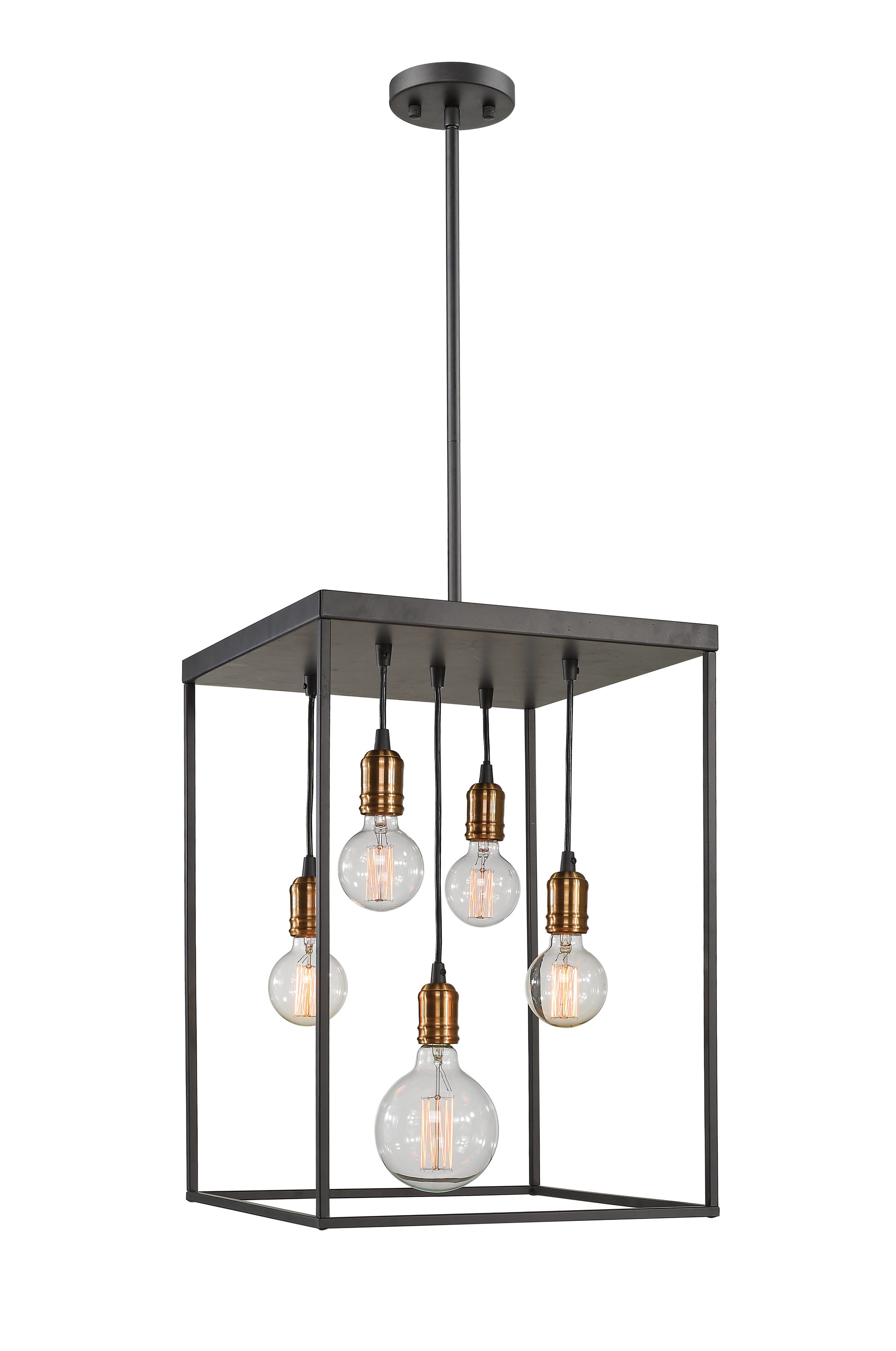 Contemporary Red and Silver 3-Light Pendant Chandelier