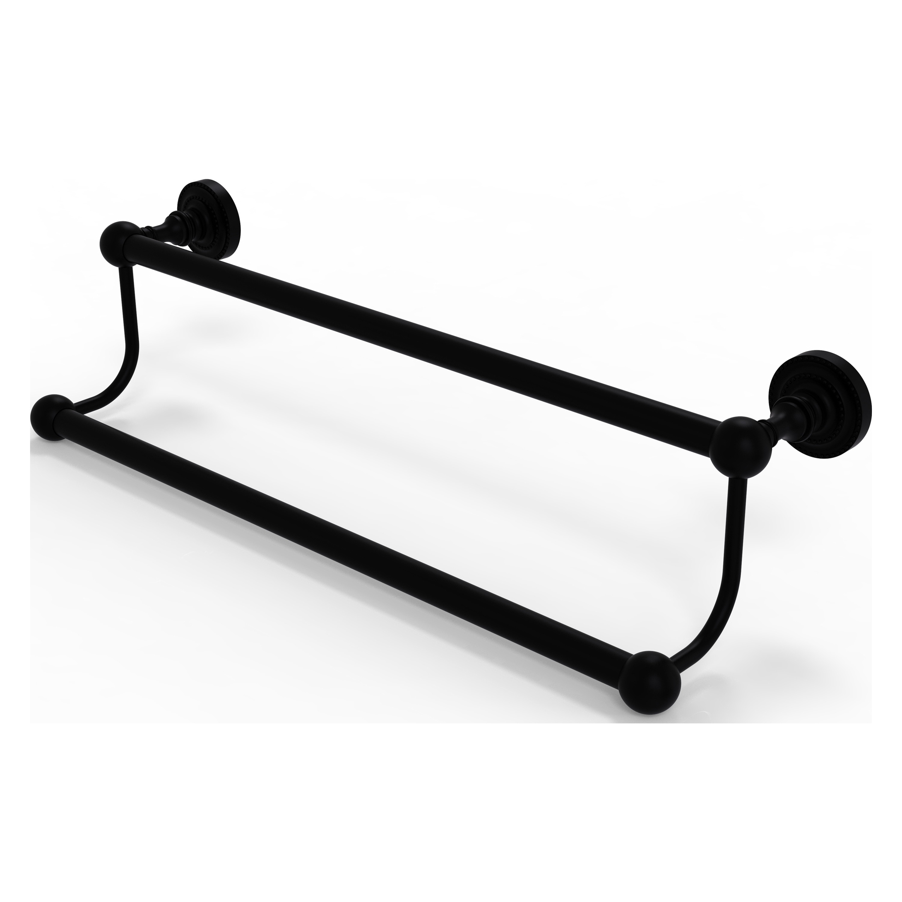 Allied Brass DT-72/18-BKM Dottingham 18-in double Matte Black Wall mount Double Towel Bar