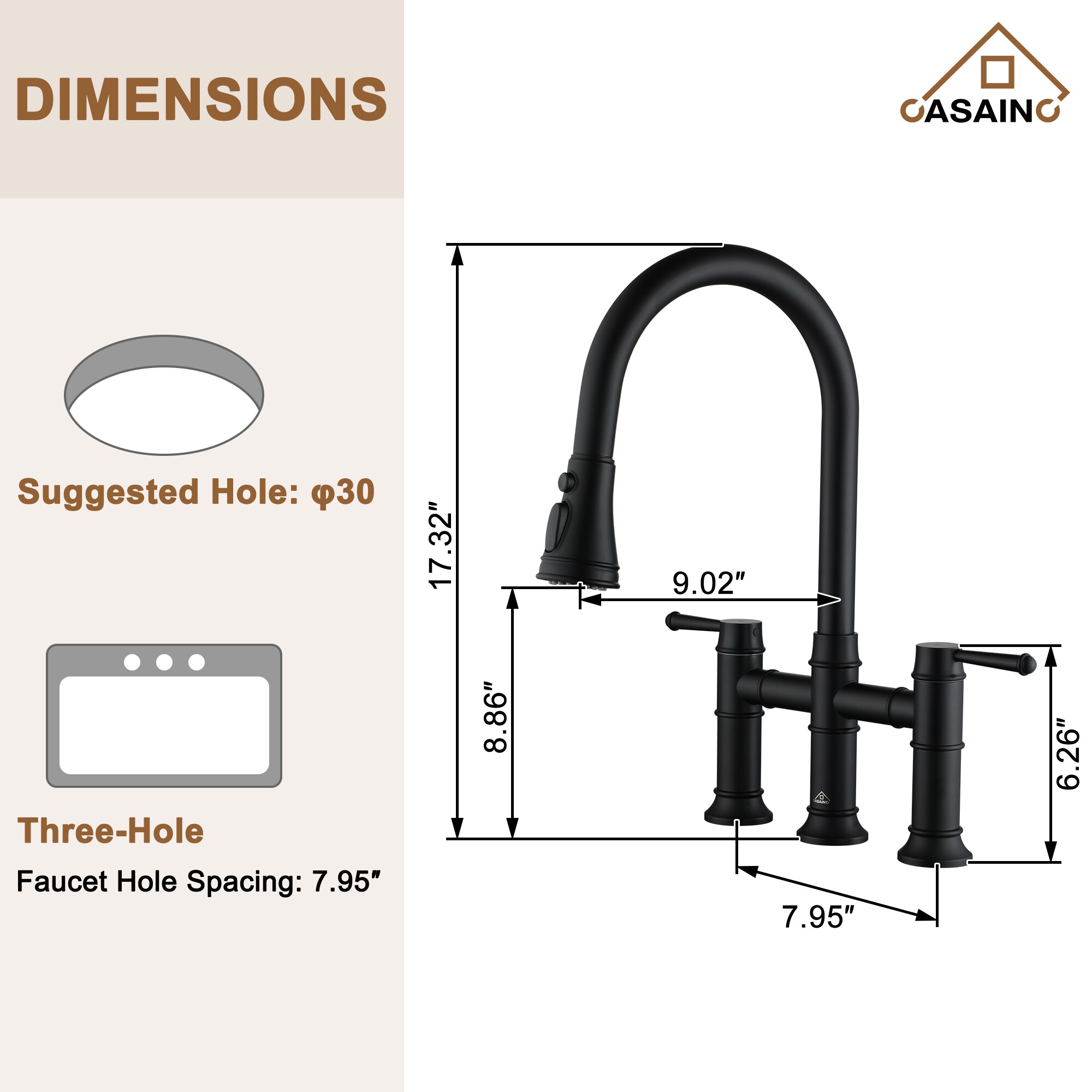 CASAINC CA-WH1050 Kitchen-Faucets - View #5
