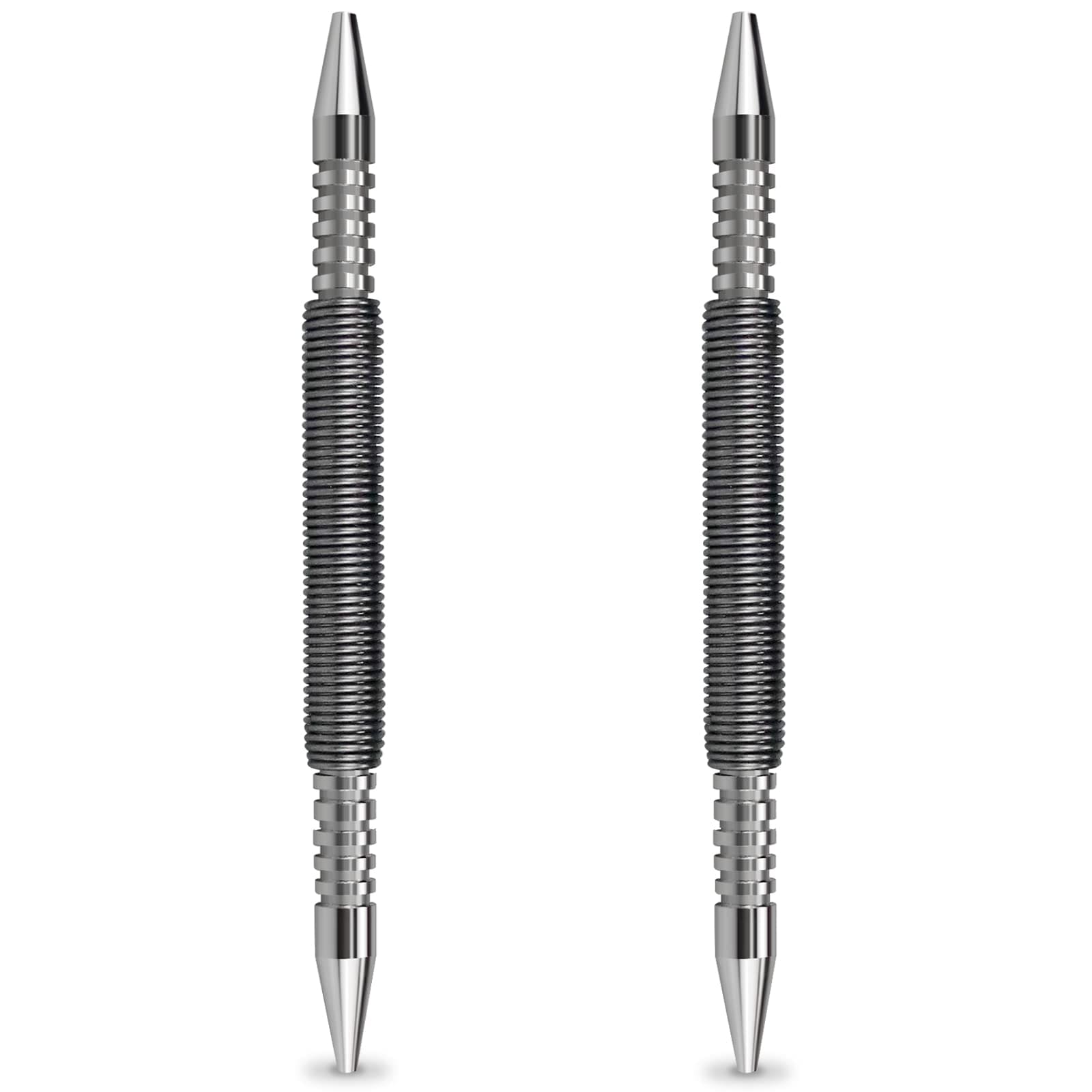 Linder Group Inc Dual Head Nail Setter 2 pcs Spring Loaded Nail Set Tool 3 over 32 Inch and 1 over 8 Inch Double Ended Nail Punch 3500 PSI Striking Force Easy #L3ZV3XXB