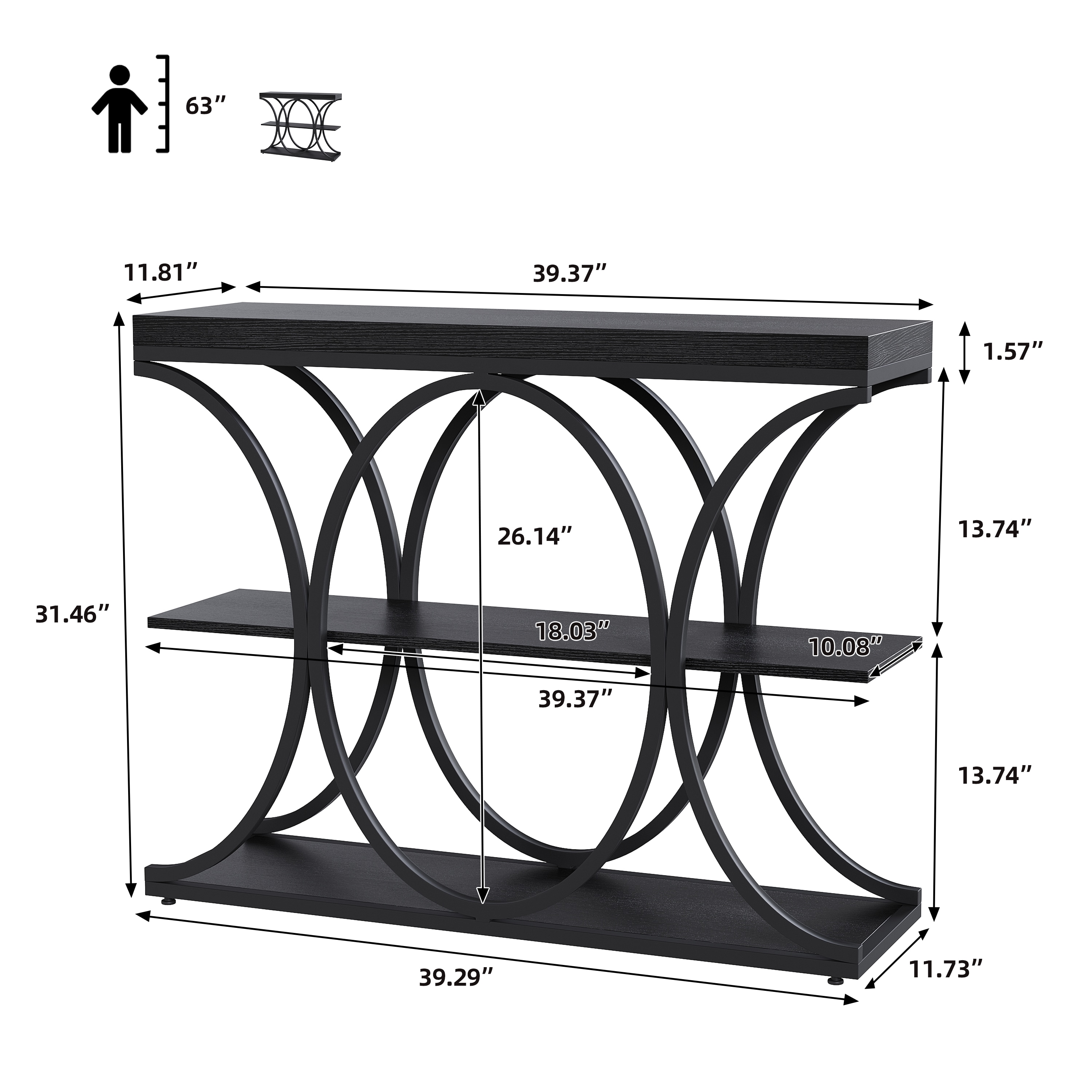 GarveeLife 35J5AR6CETC Console-Sofa-Tables - View #2