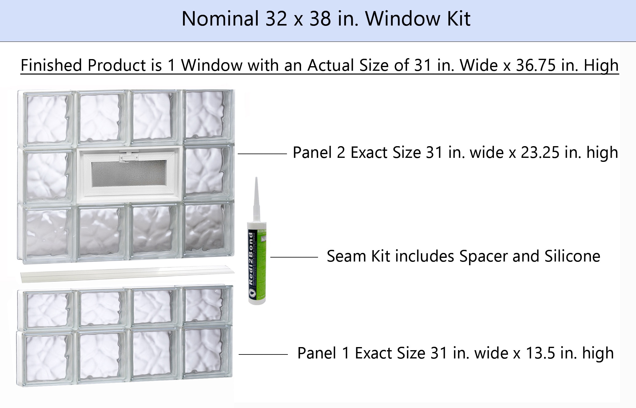 REDI2SET V3238DC Glass-Block-Windows - View #2