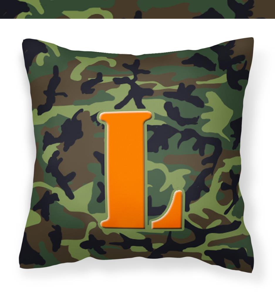 Caroline's Treasures CJ1030-LPW1414 Graphic Print Multicolor Square Monogram Throw Pillow