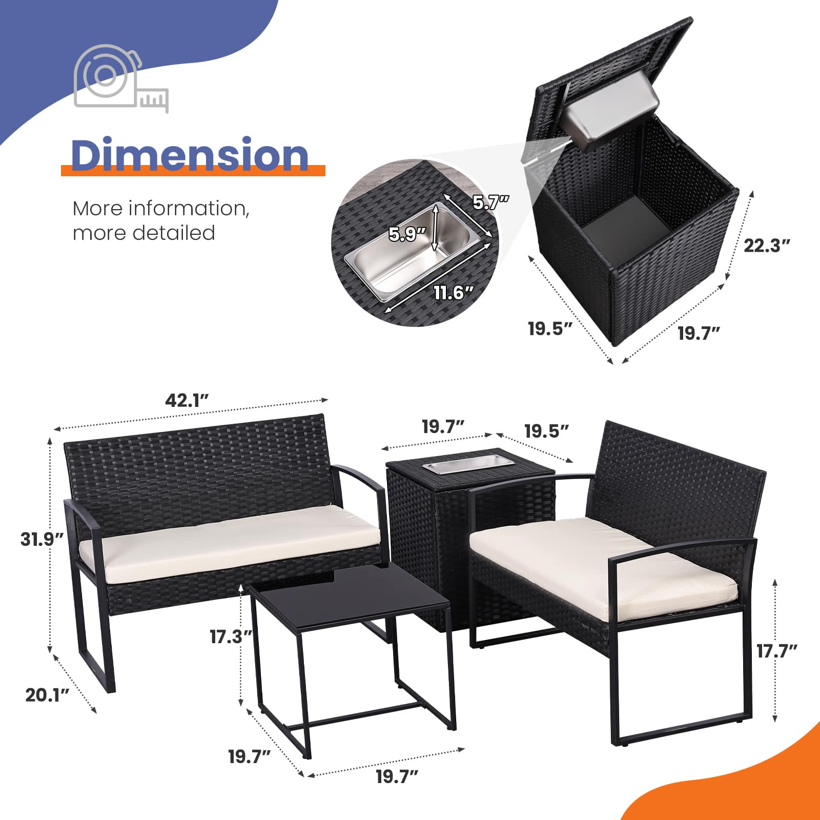 JUJABU CONSET-9 Patio-Conversation-Sets - View #5