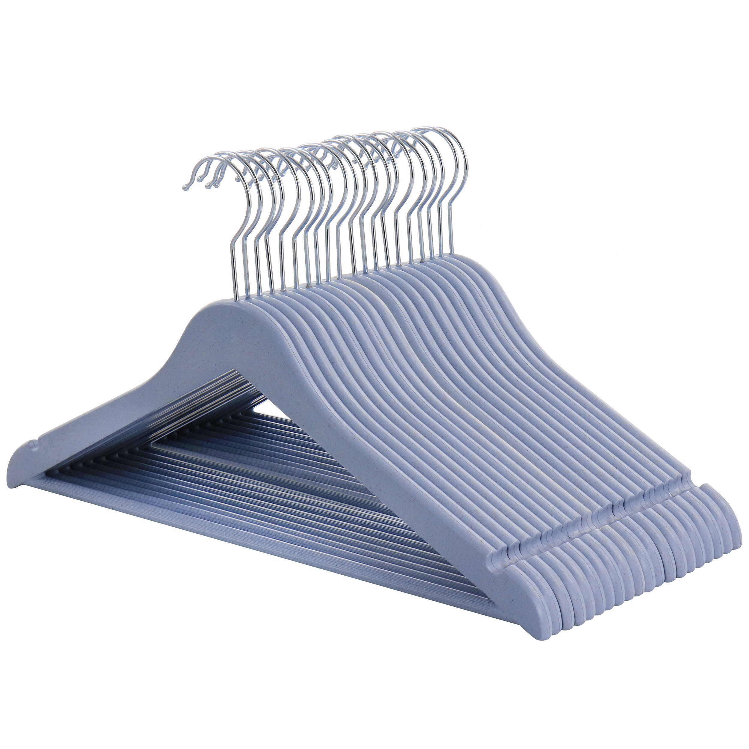 Elama 849117649M 20 -Pack Plastic Non-Slip Grip Clothing Hanger ( Blue )