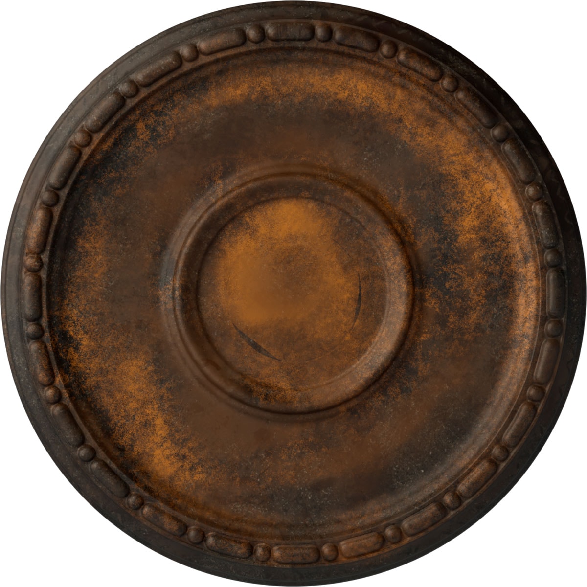 Ekena Millwork CM16MDRUS Medea 16.5-in W x 16.5-in L Painted Rust Polyurethane Whole Ceiling Medallion
