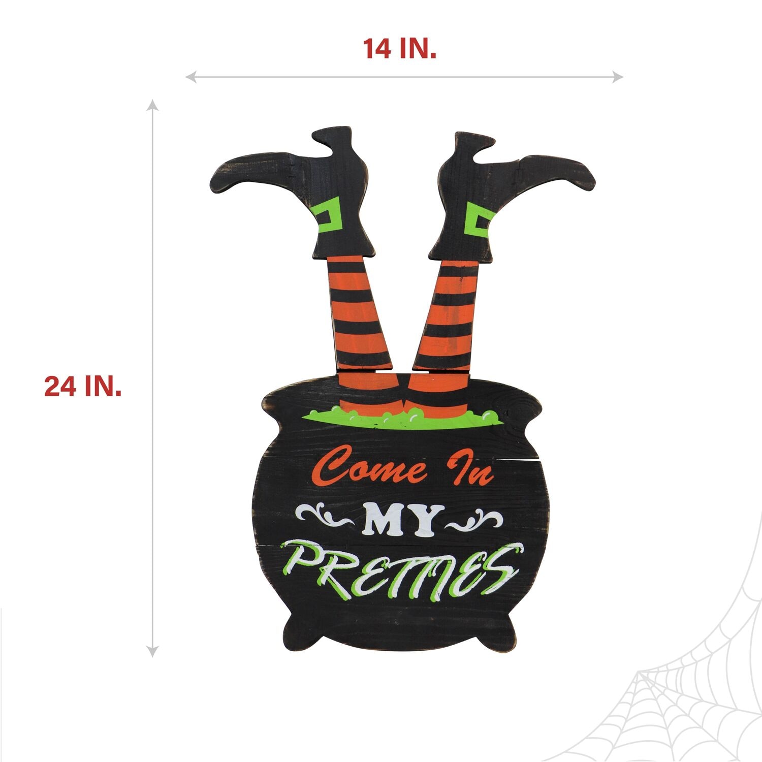 Haunted Hill Farm HHWOODWTCH-0BL Table-Halloween-Decor - View #3