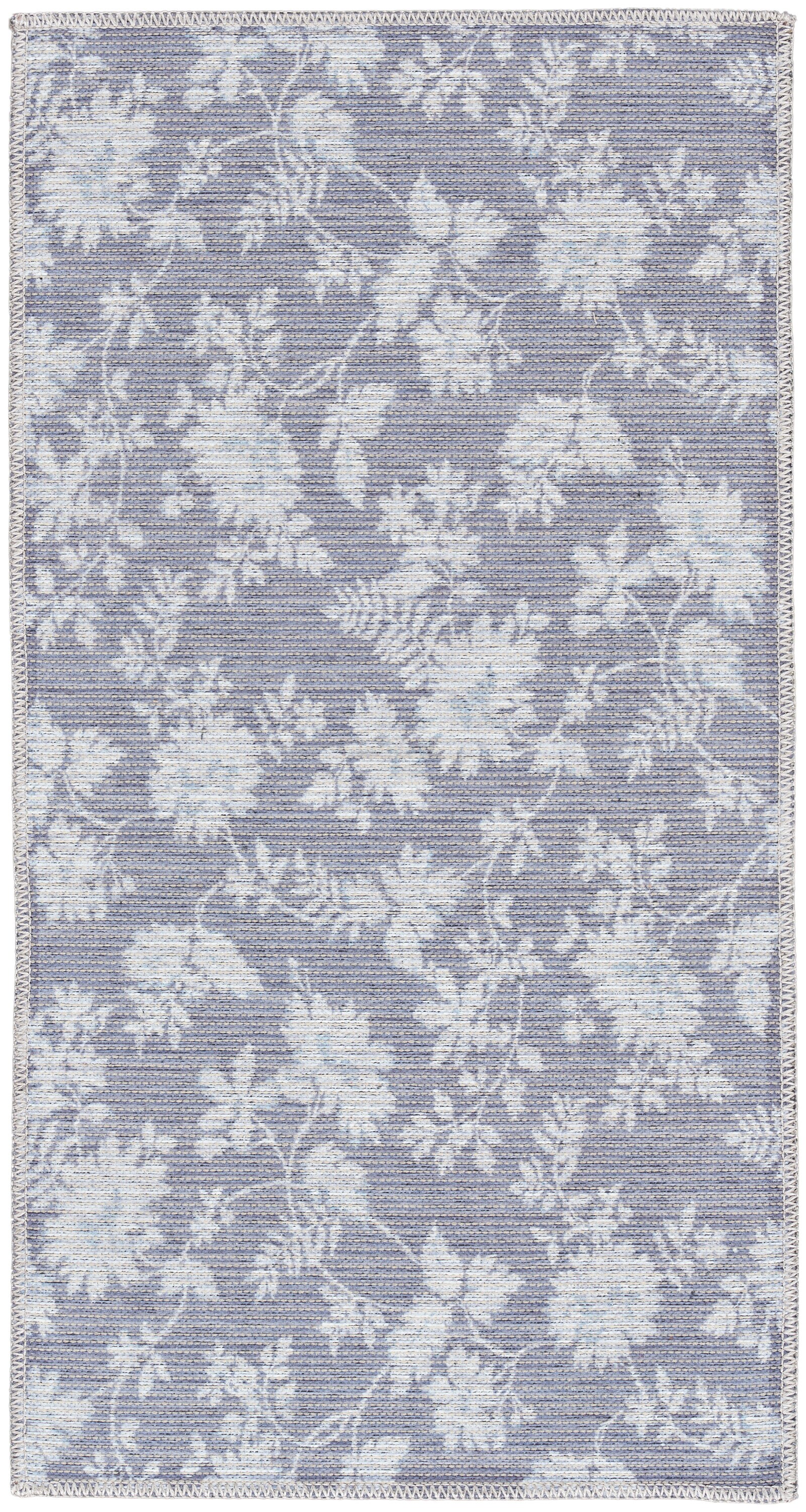 Waverly Washables 2 X 4 Ft Grey Indoor Floral Botanical Area Rug At   46499335 