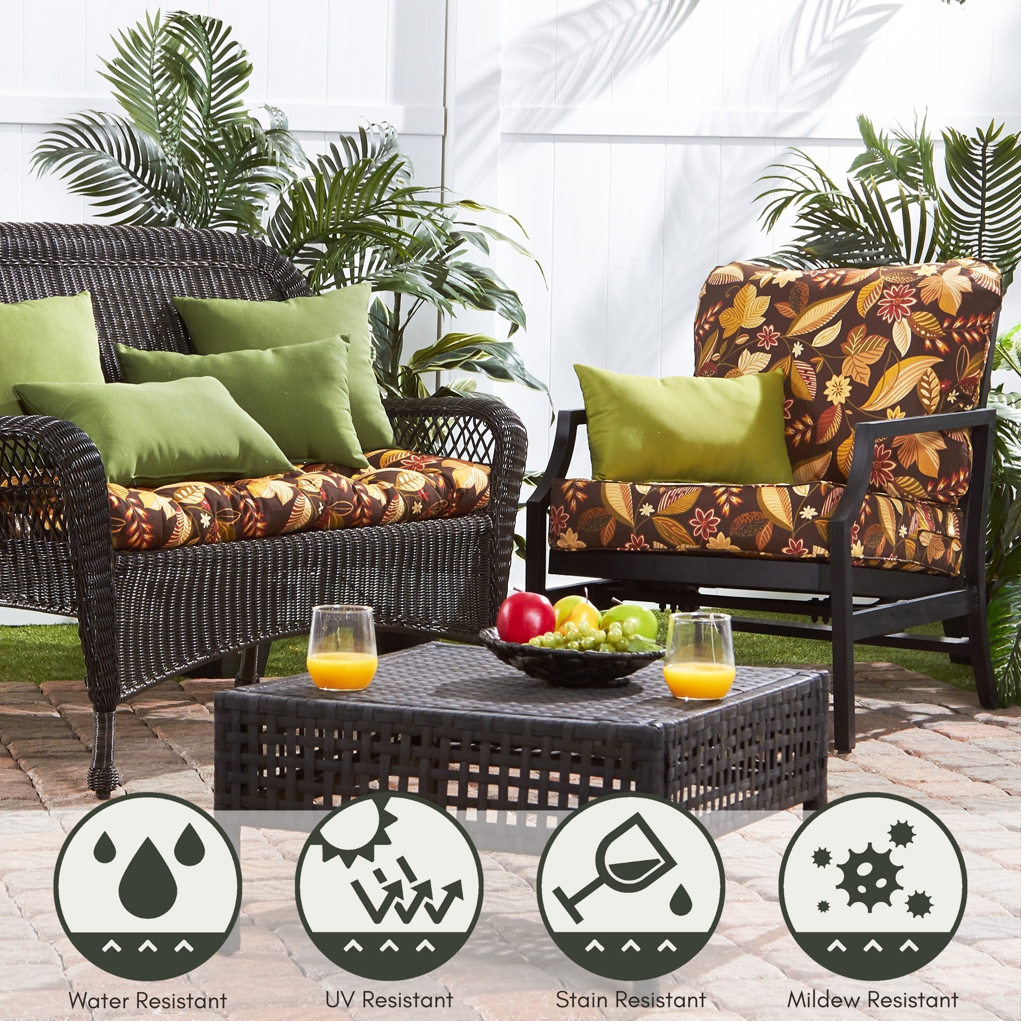 Greendale Home Fashions OC7820-TIMBFLORAL Patio-Furniture-Cushions - View #6