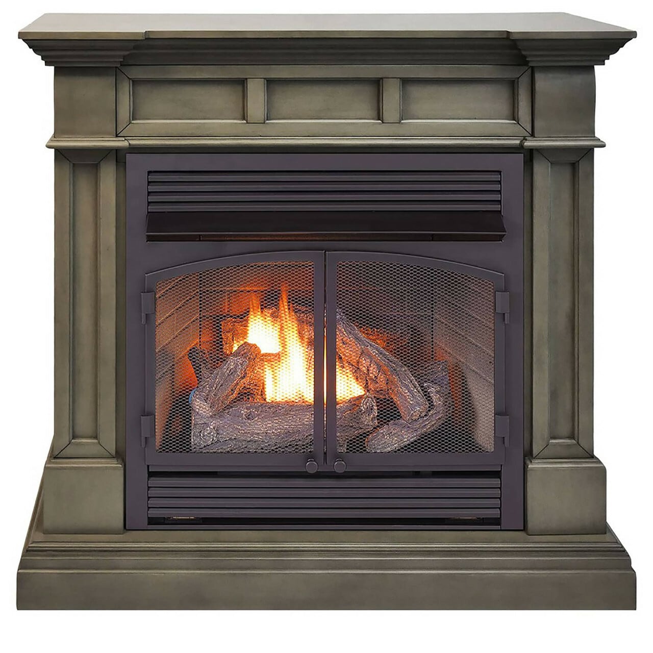 ProCom FBNSD400RT-2GR 44.25-Inches Gray Ventless Liquid Propane and Natural Gas Fireplace