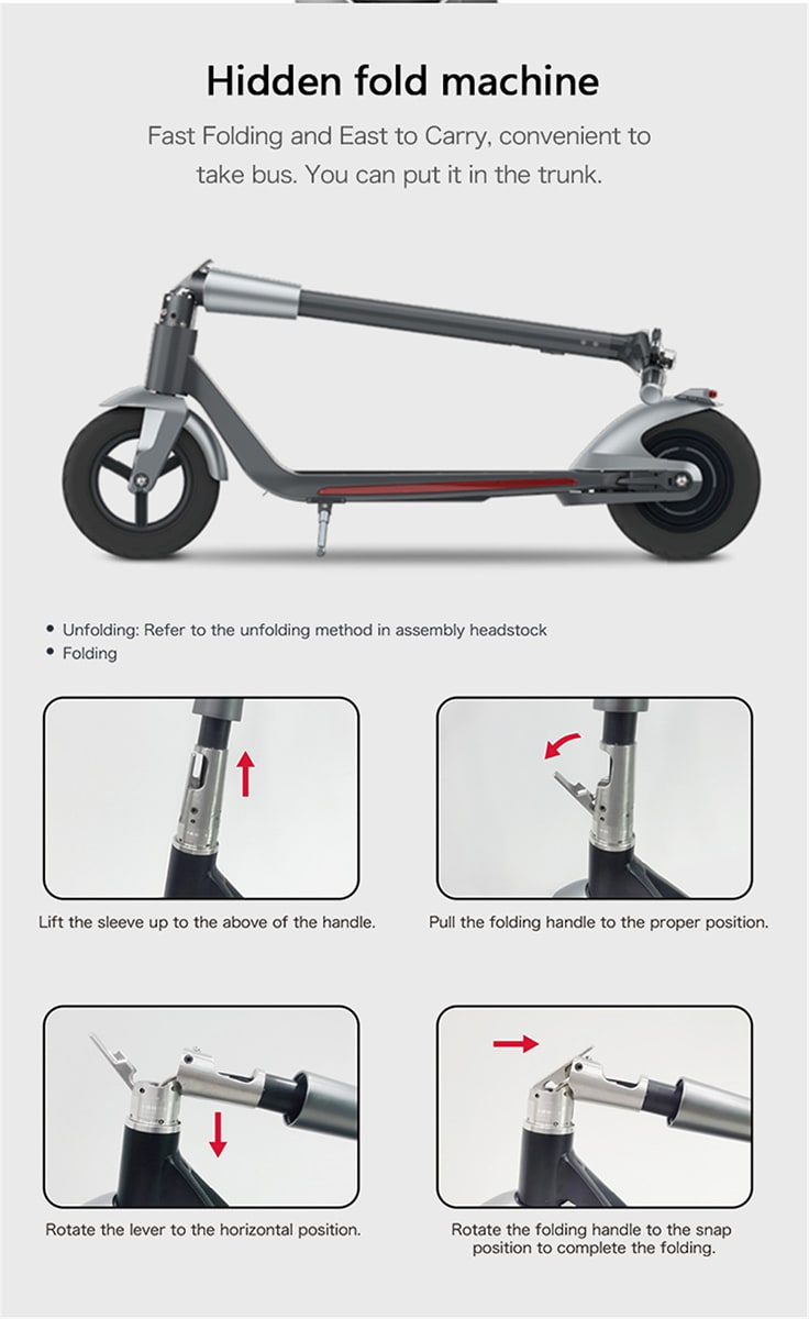 Wildaven Folding Adults Electric Scooter With 350w Motor36v 9ah Lithium Batterydual Braking 7982