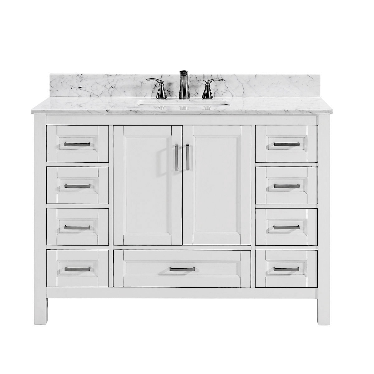 Durham 48-in White Oak Undermount Single Sink Bathroom Vanity with ...