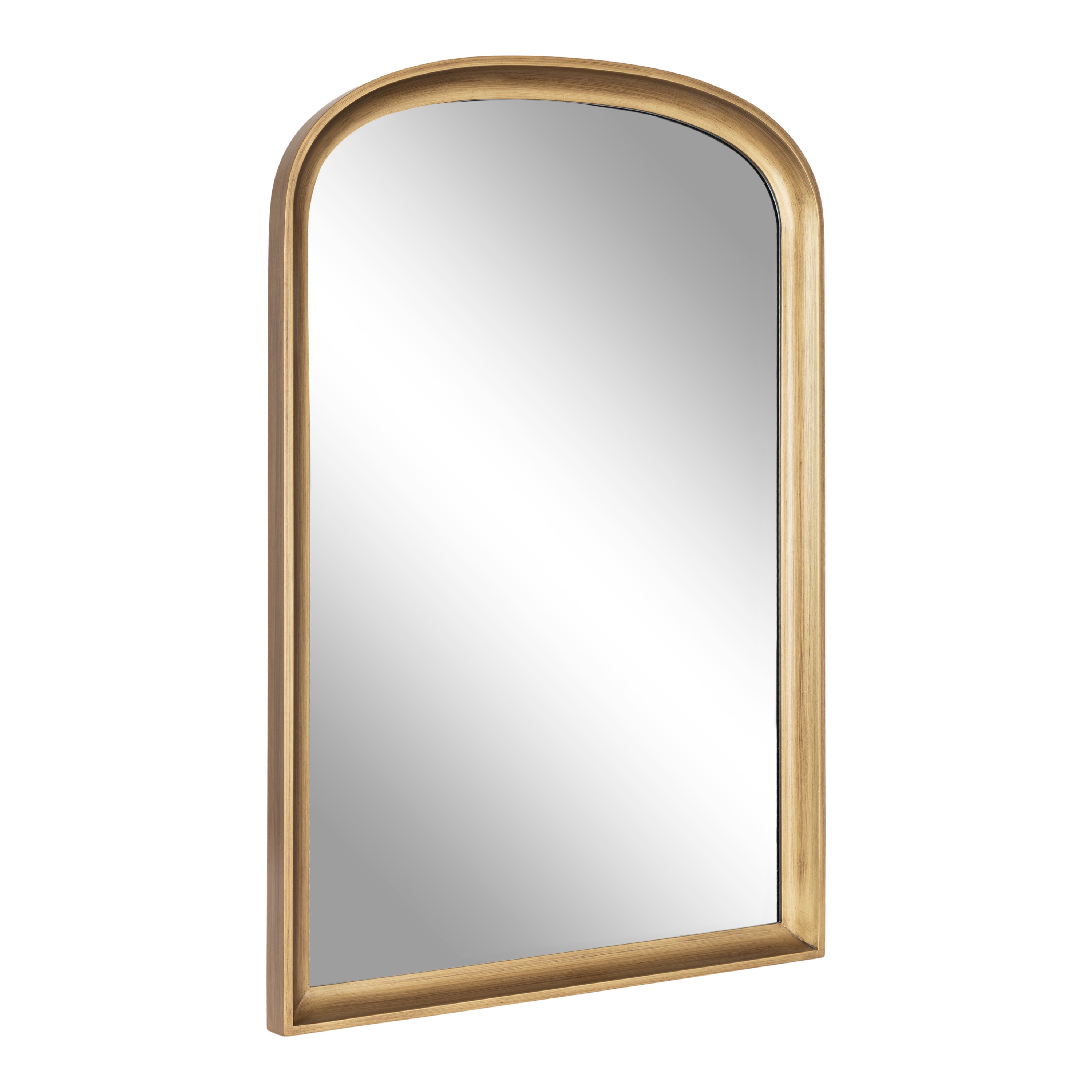Kate and Laurel 24.00-in W x 36.00-in H Arch Gold Framed Wall Mirror