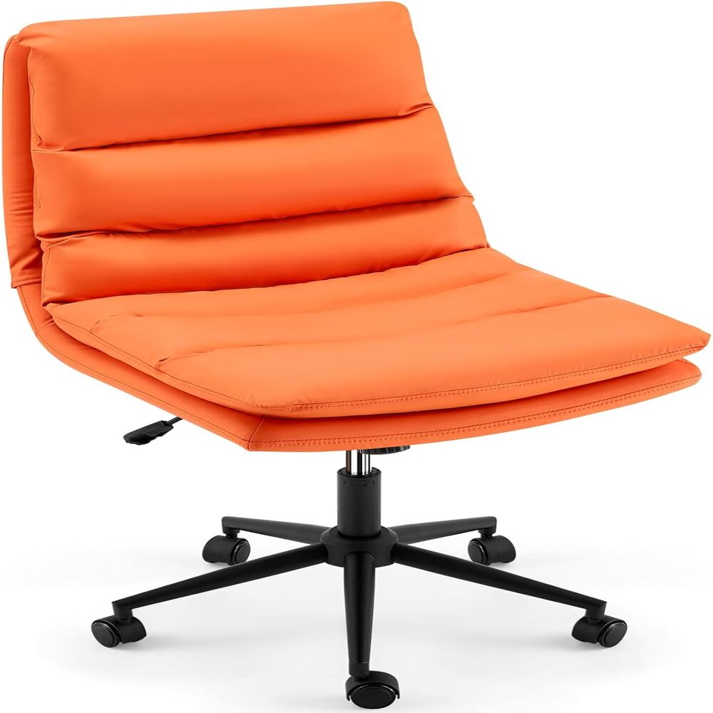 AECOJOY 13125UOR-LS01 Orange Contemporary Ergonomic Adjustable Height Swivel Reception Chair