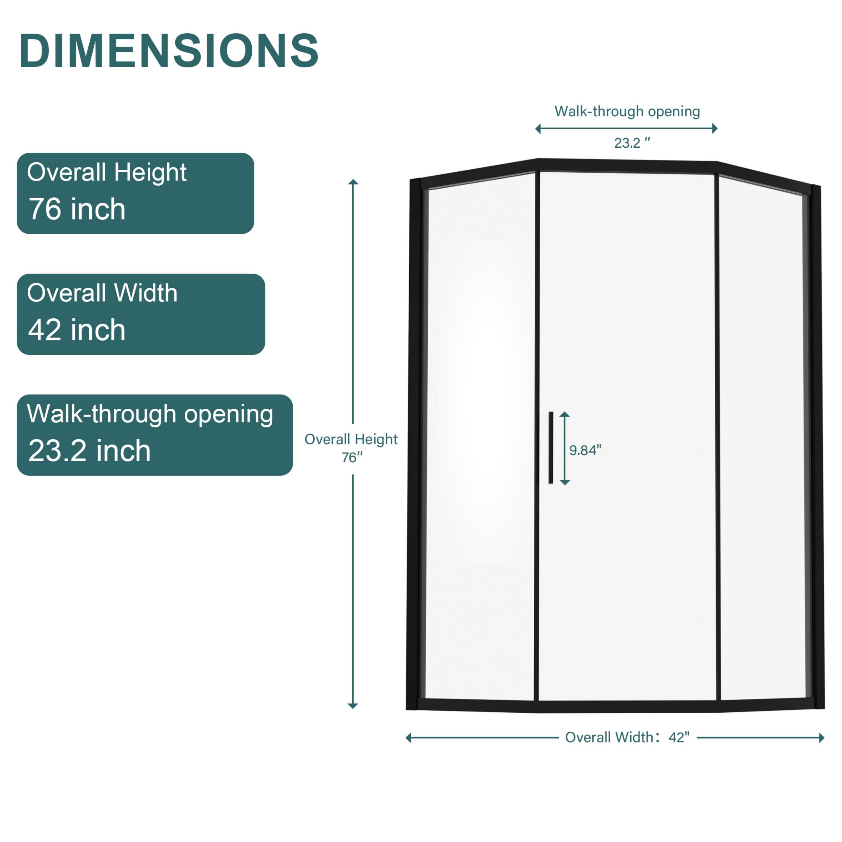 WELLFOR QPZ-TM26795 Shower-Doors - View #3