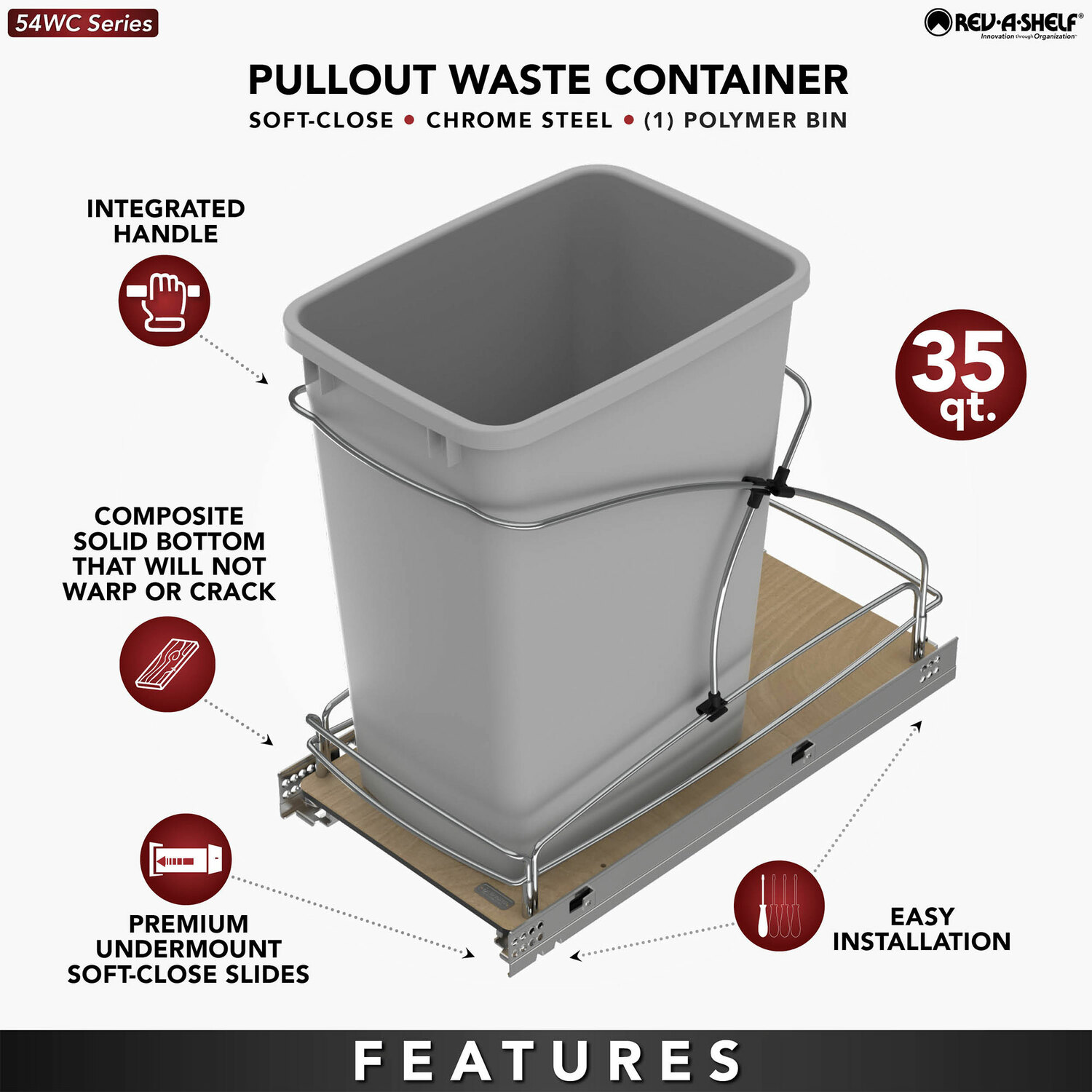 Rev-A-Shelf 397703 Pullout-Trash-Cans - View #3
