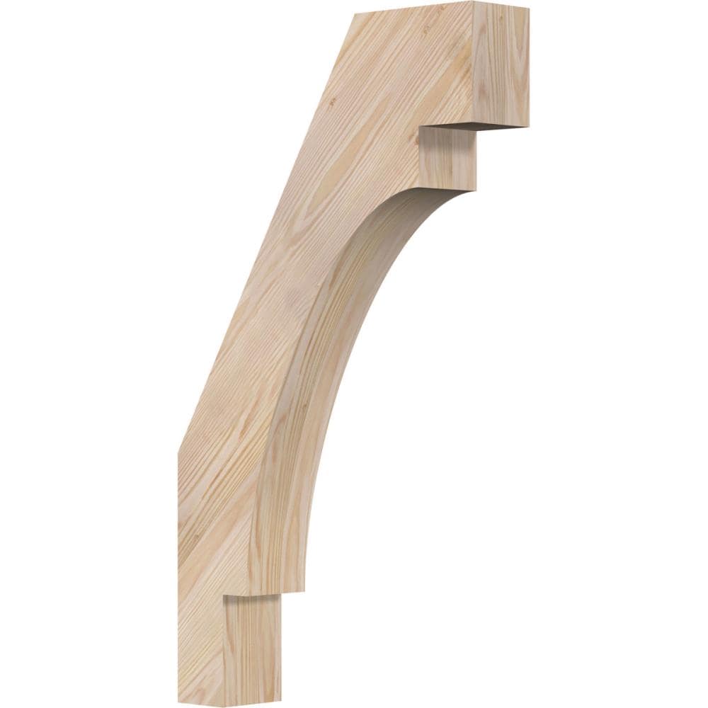 Ekena Millwork BRC04X16X28MRC00SDF 3-1/2-in x 16-in x 28-in Douglas Fir Unfinished Wood Merced Smooth Knee Brace