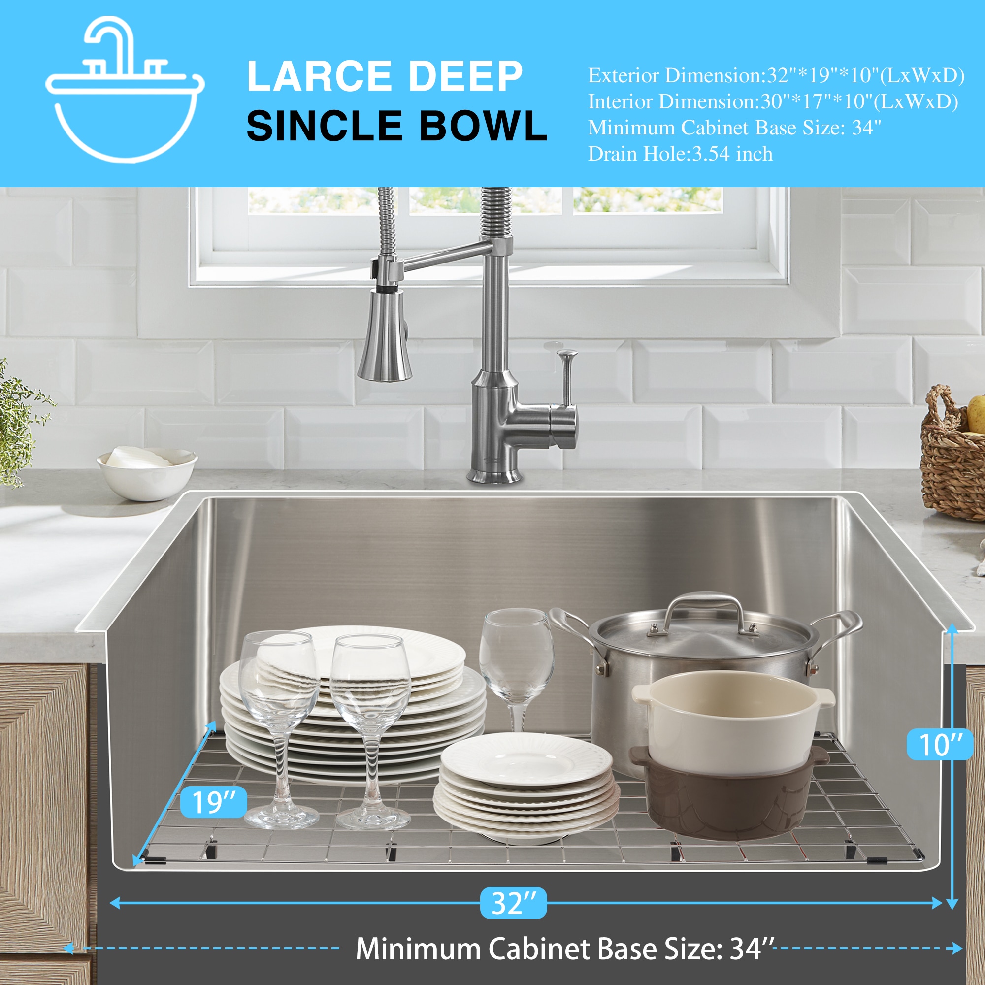 Hukoro FL3219UM-BS Kitchen-Sinks - Thumbnail View #2