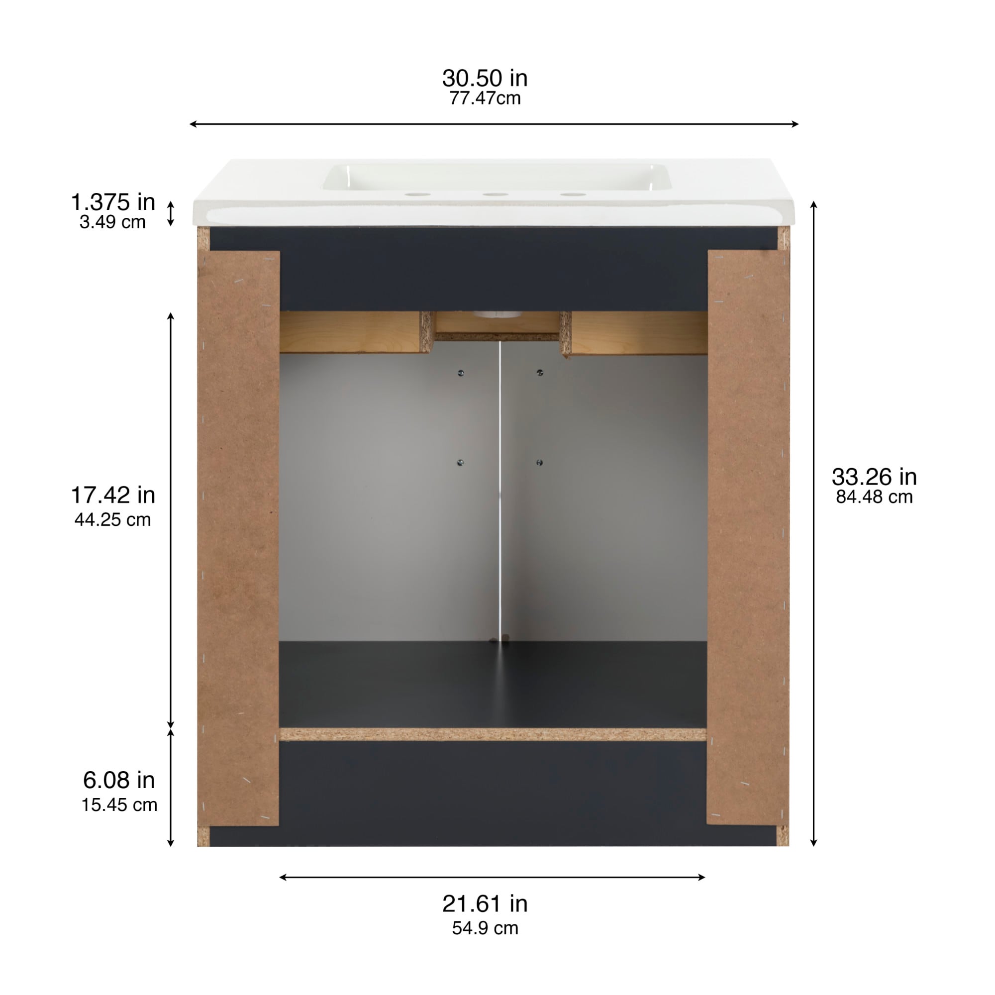 Style Selections LW24W30P2-DB-S Bath-Vanity-Combo - View #5