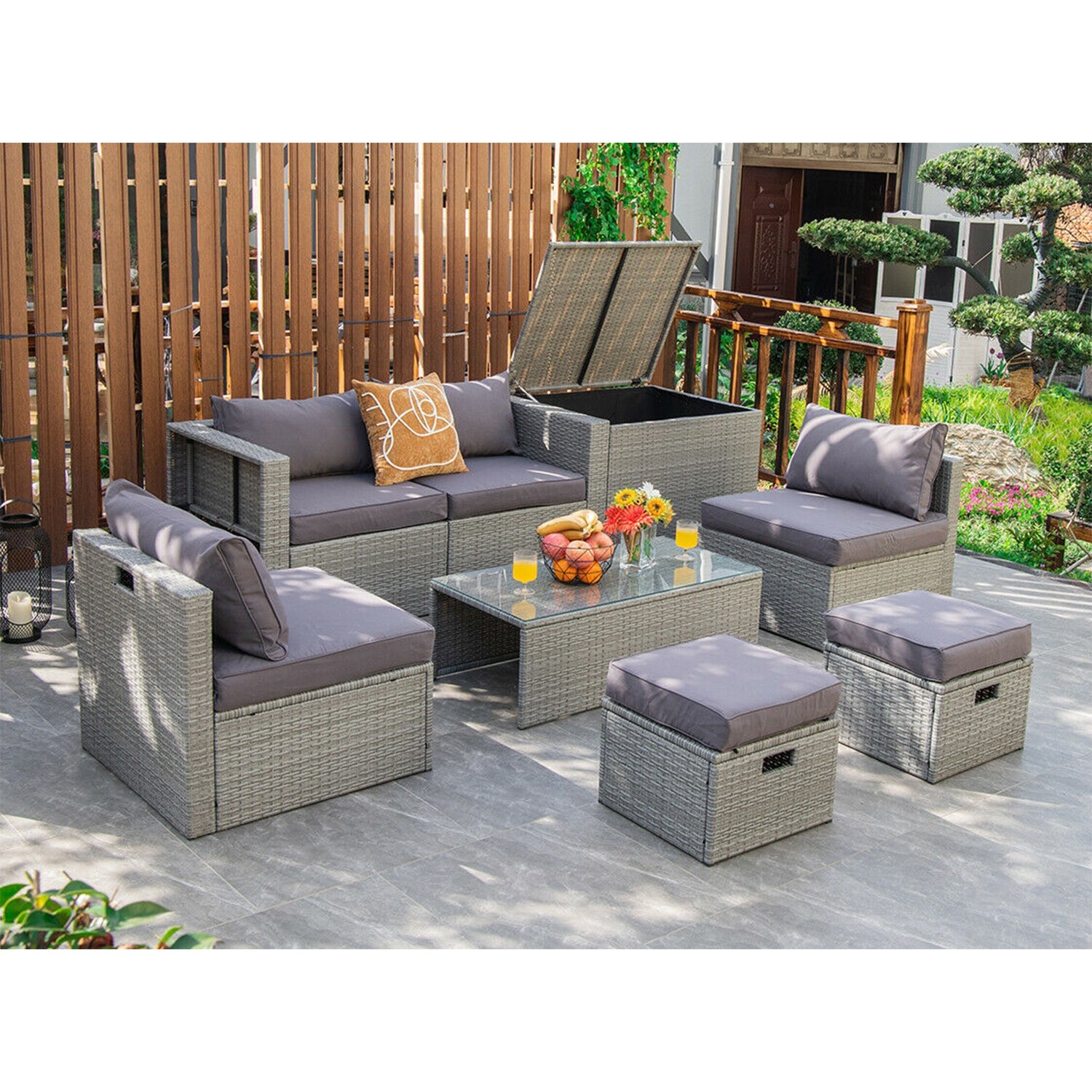 Forclover HYFC-8604GR Patio-Conversation-Sets - View #8