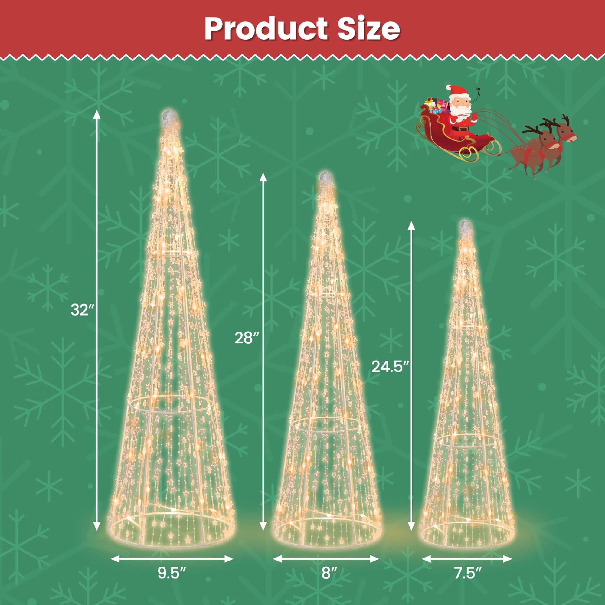 Costway LWS00788 Table-Christmas-Decorations - View #2