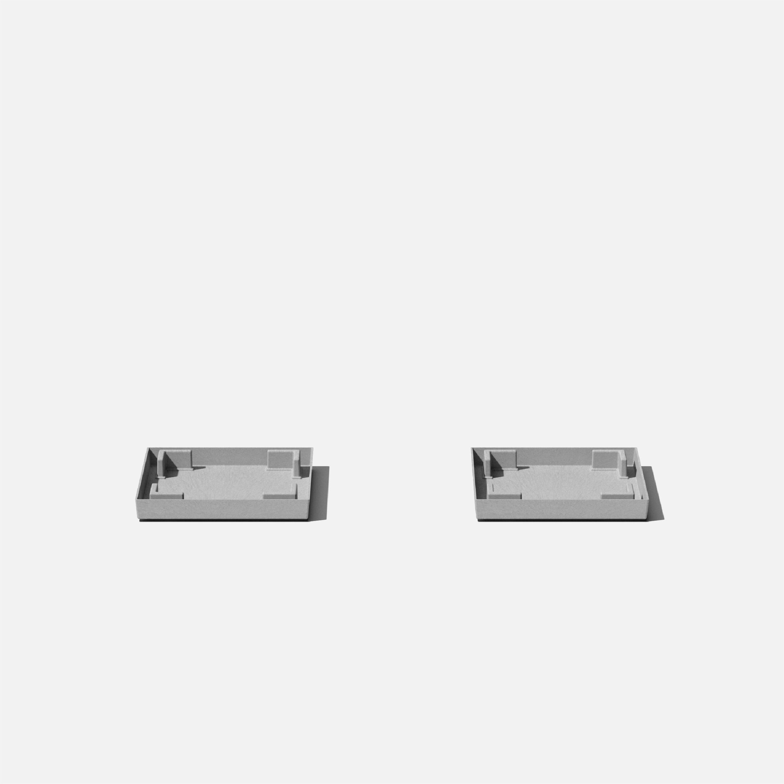 Veradek MV32TRC-2PK 2 -Pack Grey Plastic Plant Saucer