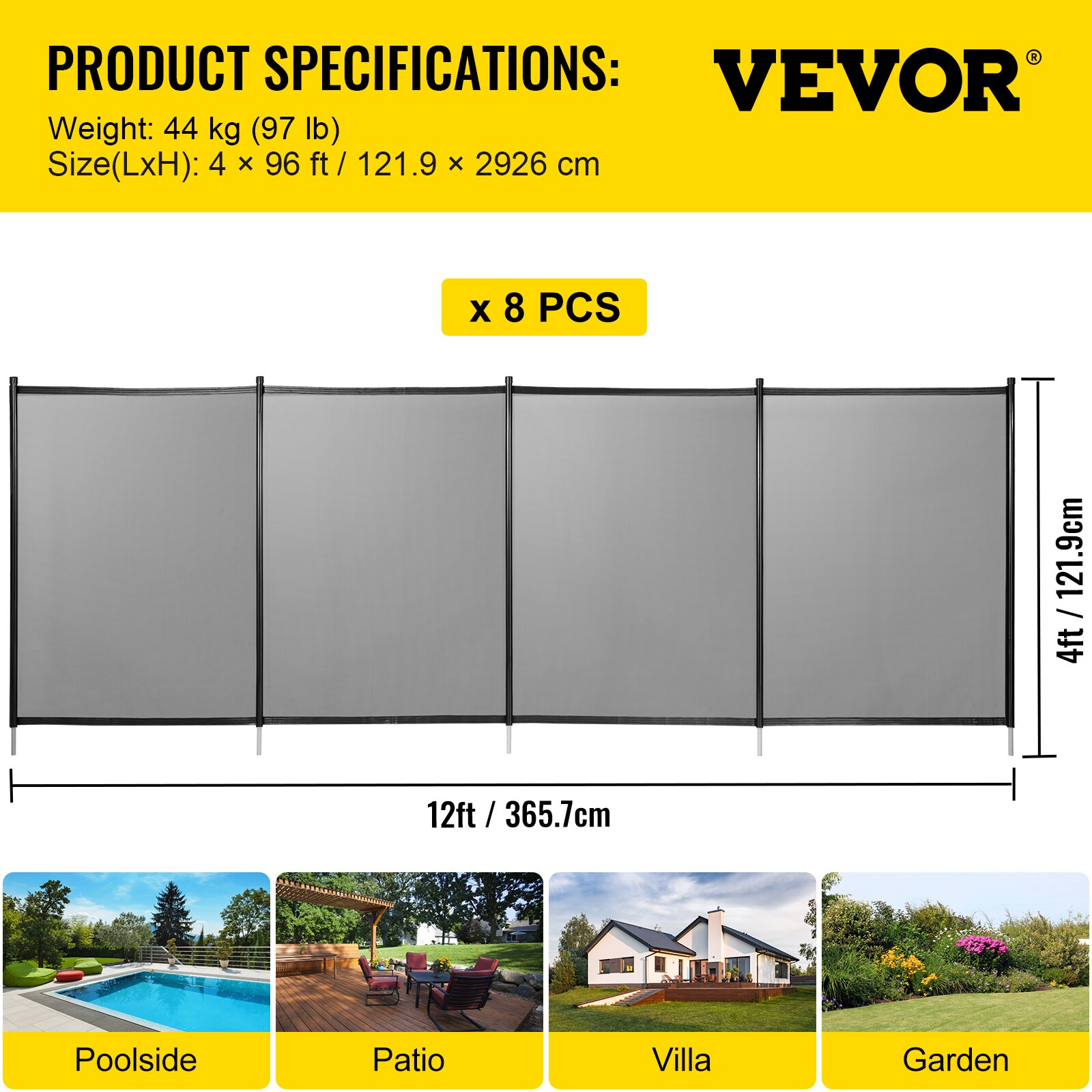 VEVOR KCXYCWLB496FTAL3VV0 Pool-Safety-Barrier-Panels - View #7