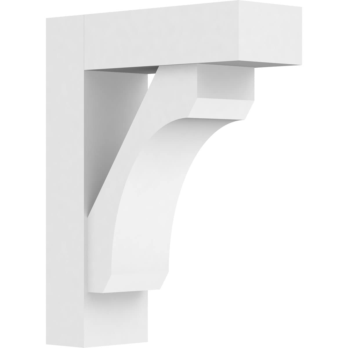 Ekena Millwork BKTP05X14X18LEC05 Standard Legacy 5-in x 14-in x 18-in White PVC Standard bracket