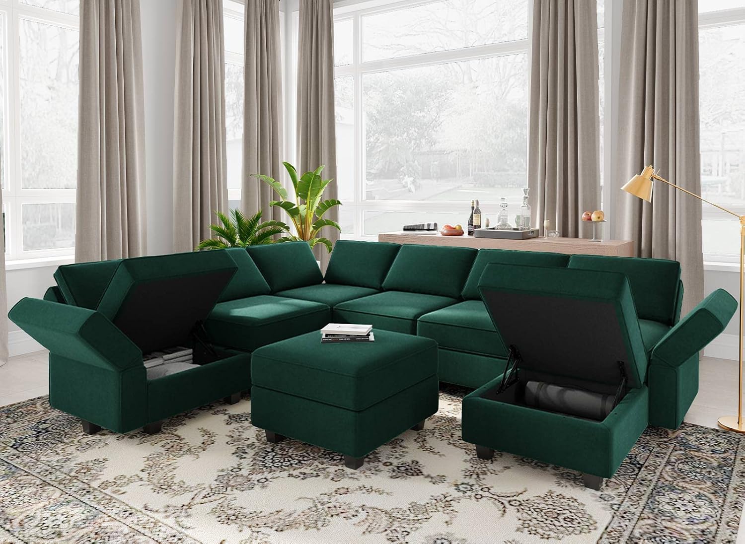 Belffin BF196-A7B2C-GREEN futons - View #3