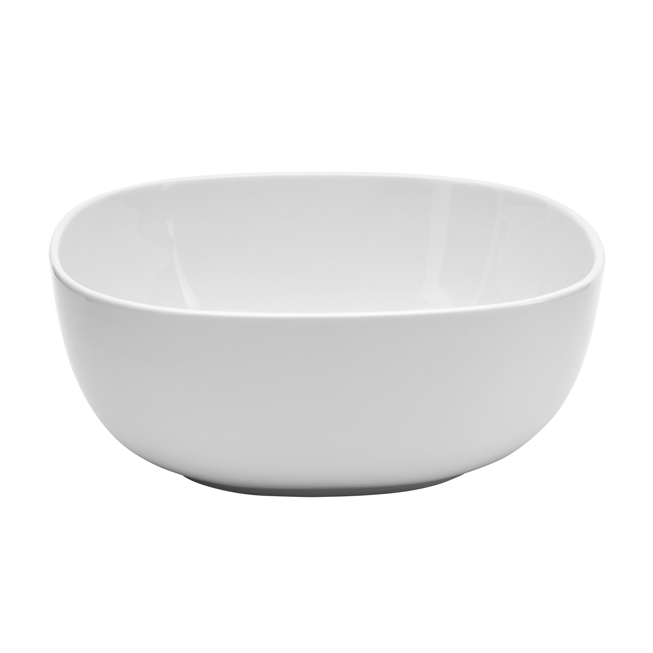 White Ceramic Microwave Safe Serving Bowl Set, 3 Piece